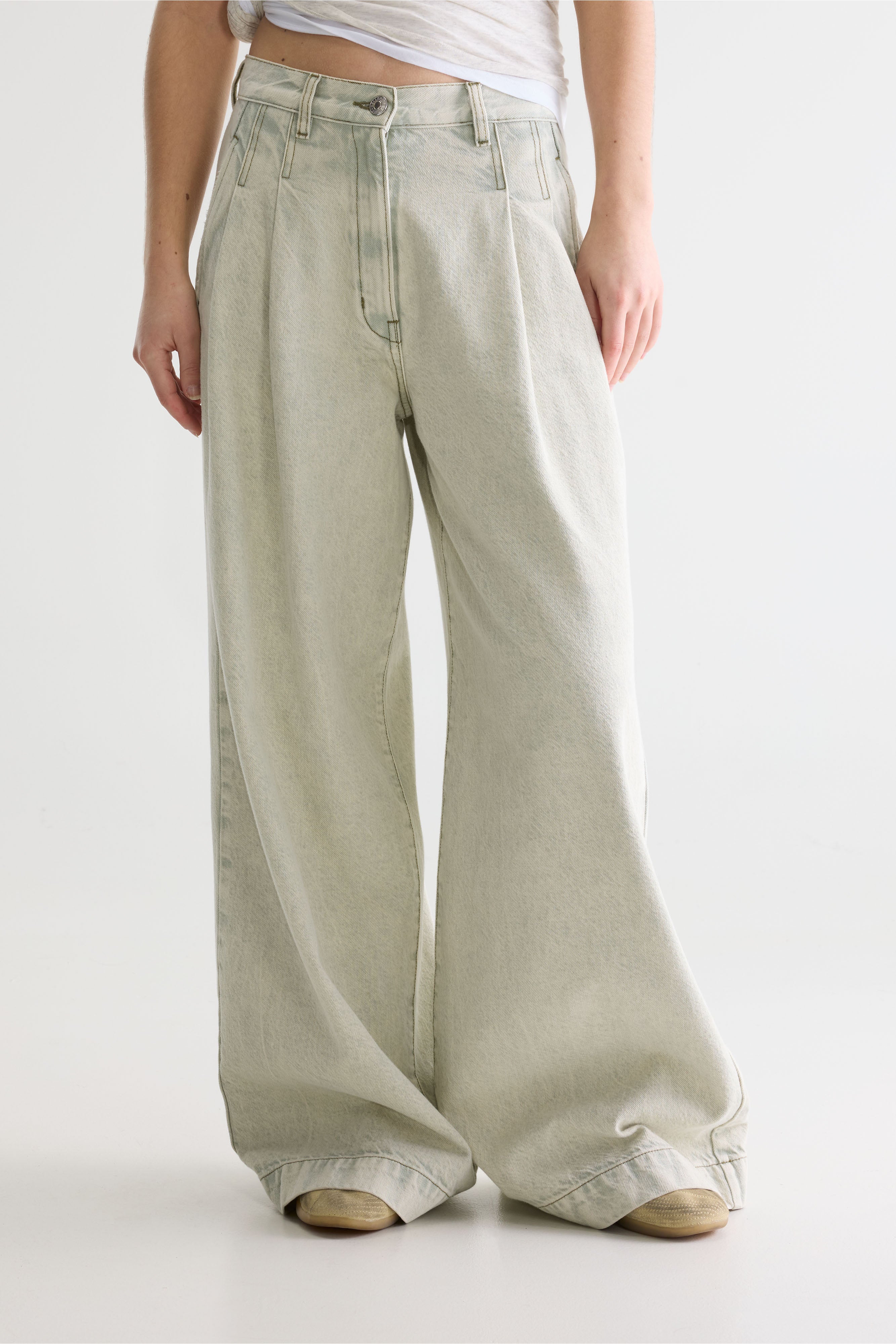 Denim N. 74 Super-wide Jeans - Jadeite For Women | Bellerose