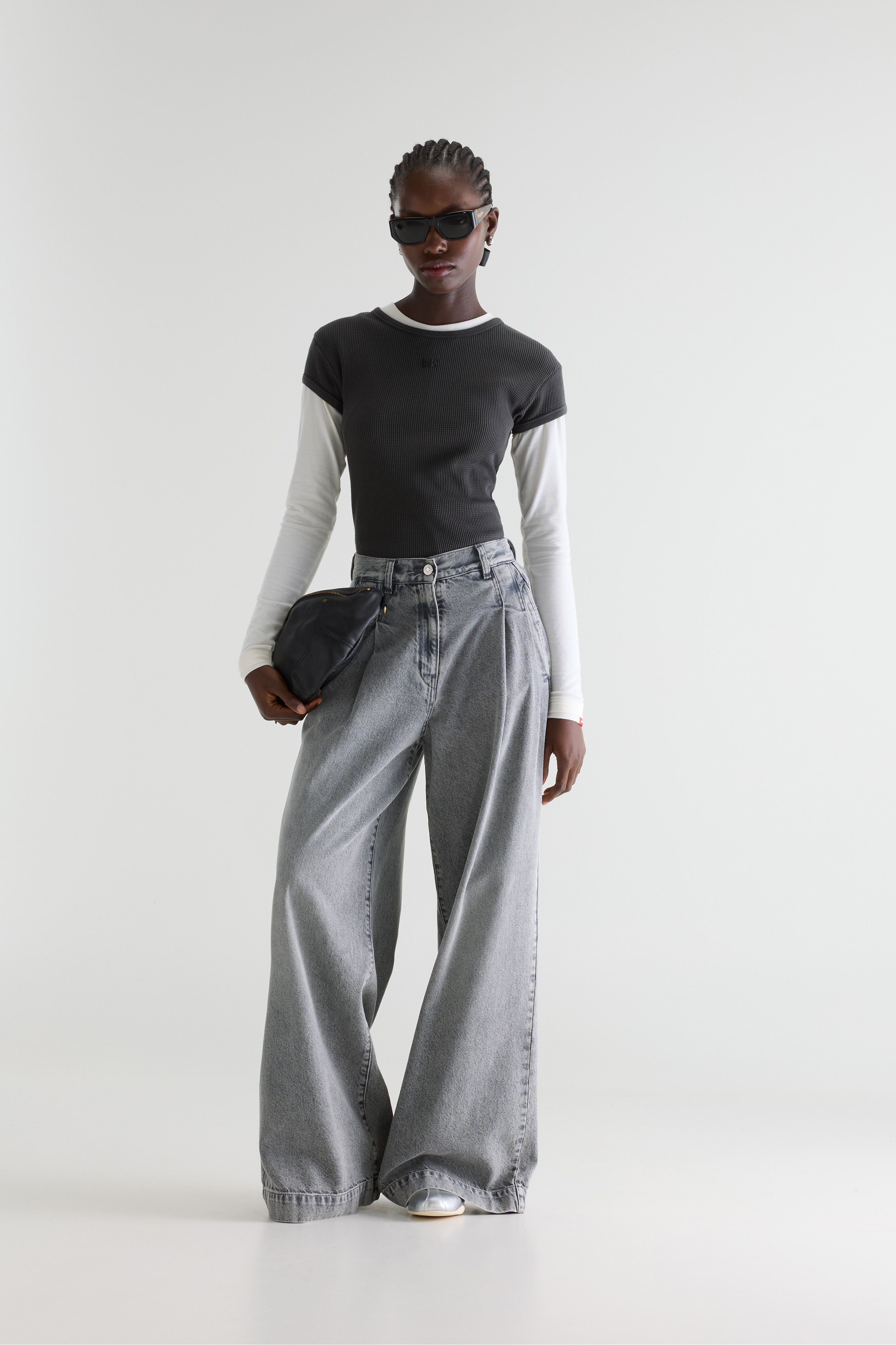 Denim N. 74 Super-wide Jeans - Used grey For Women | Bellerose