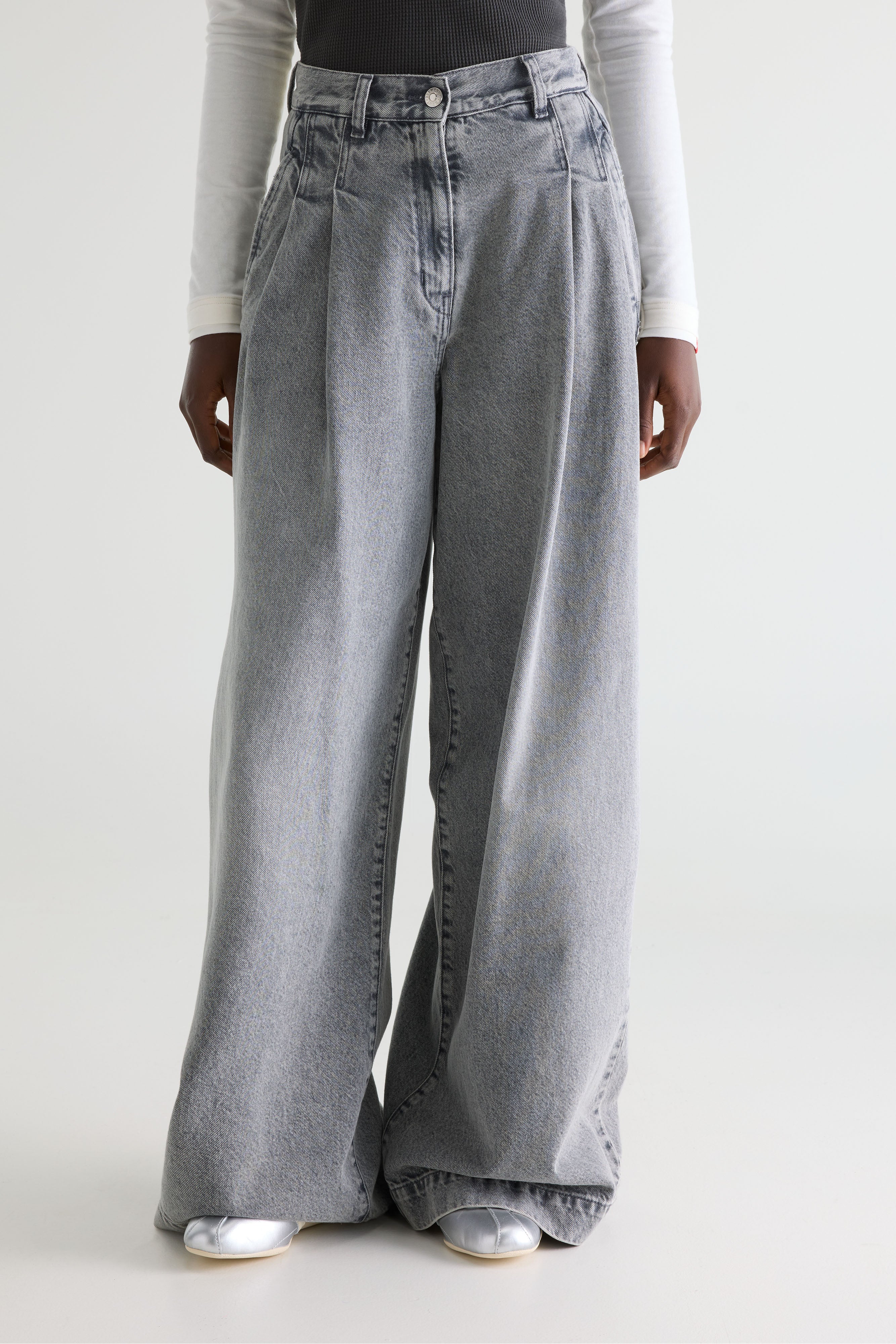 Denim N. 74 Super-wide Jeans - Used grey For Women | Bellerose