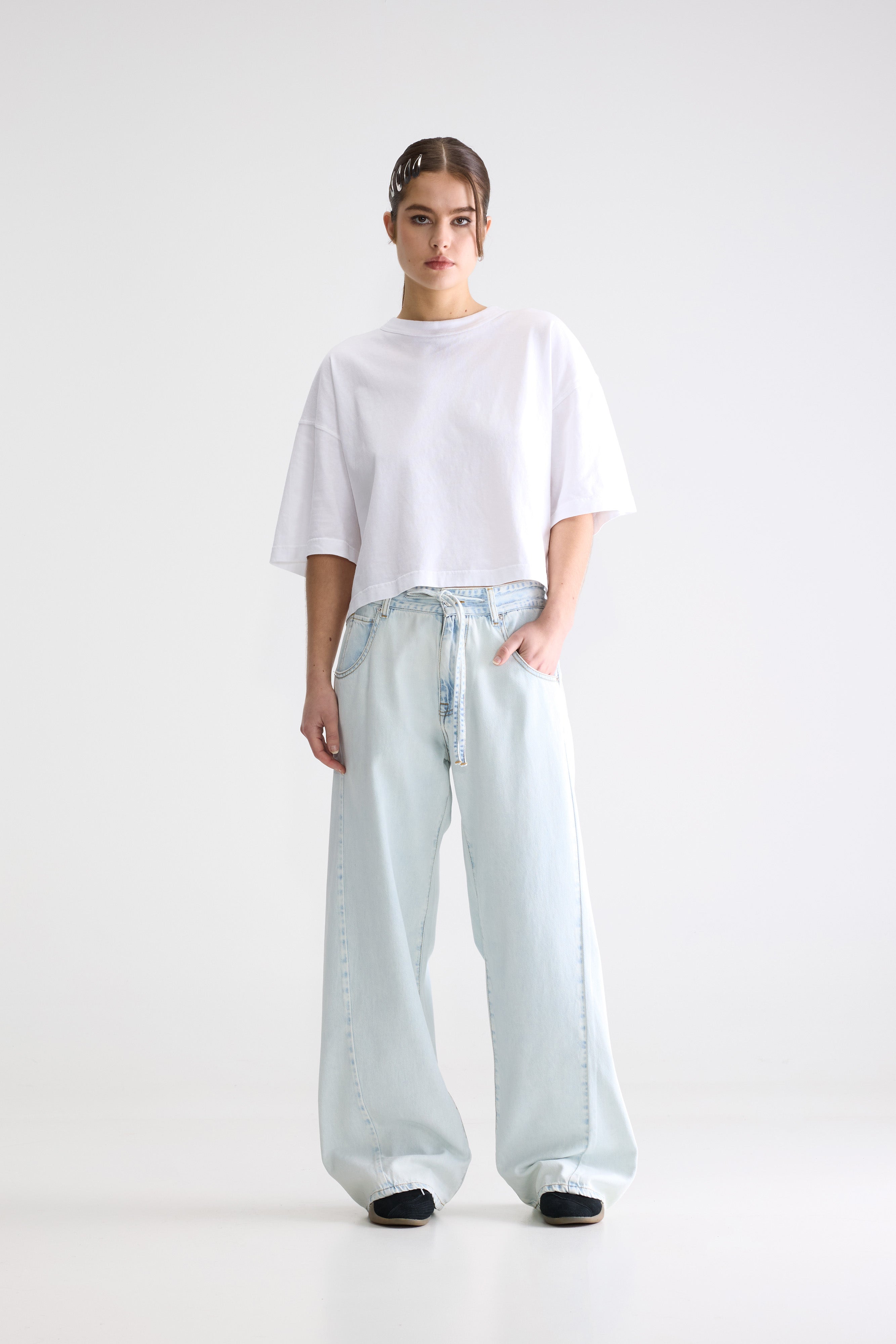 Denim N. 65 Loose Jeans - Ice bleach For Women | Bellerose