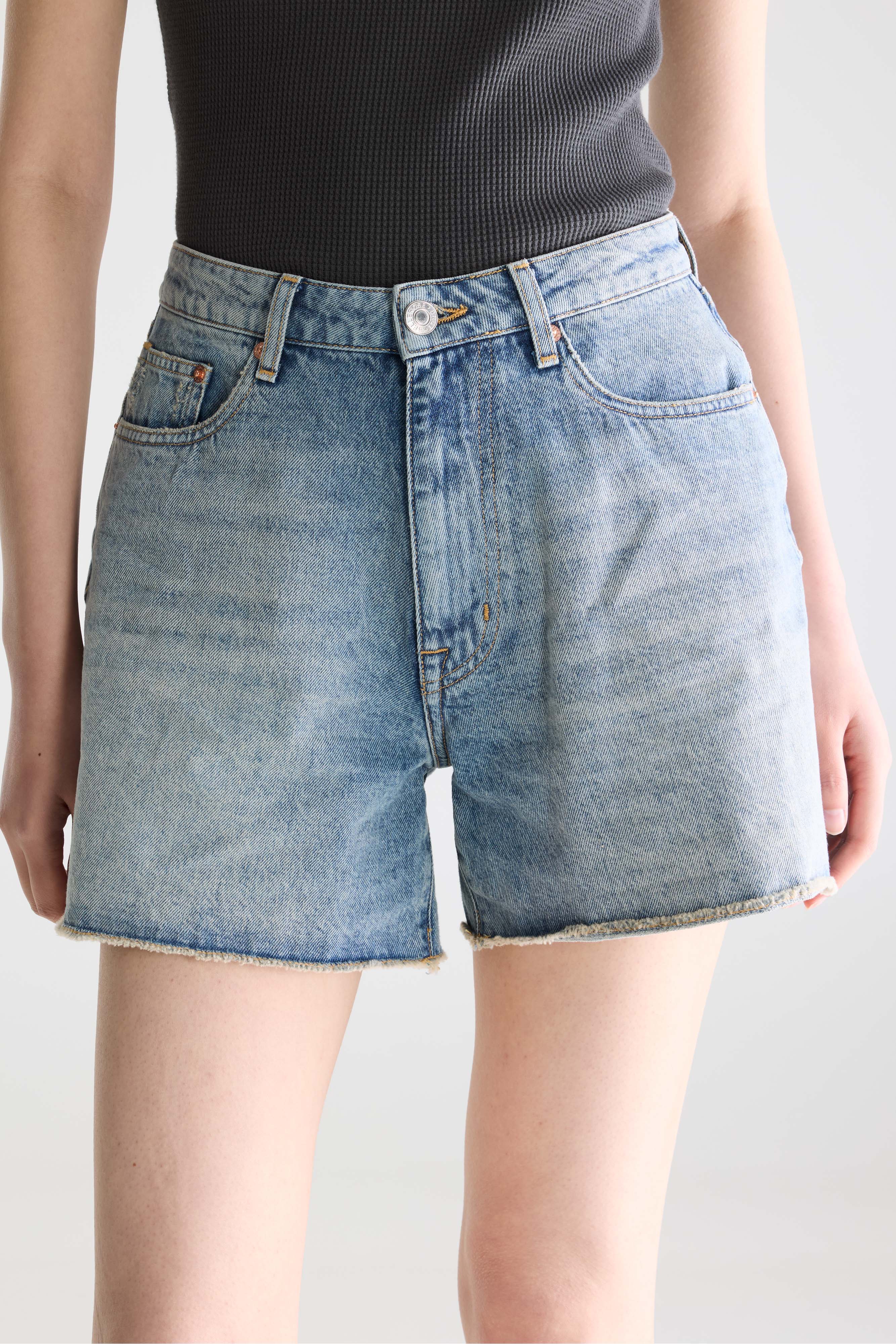 Pactol Wide Denim Shorts - Vintage lt blue For Women | Bellerose