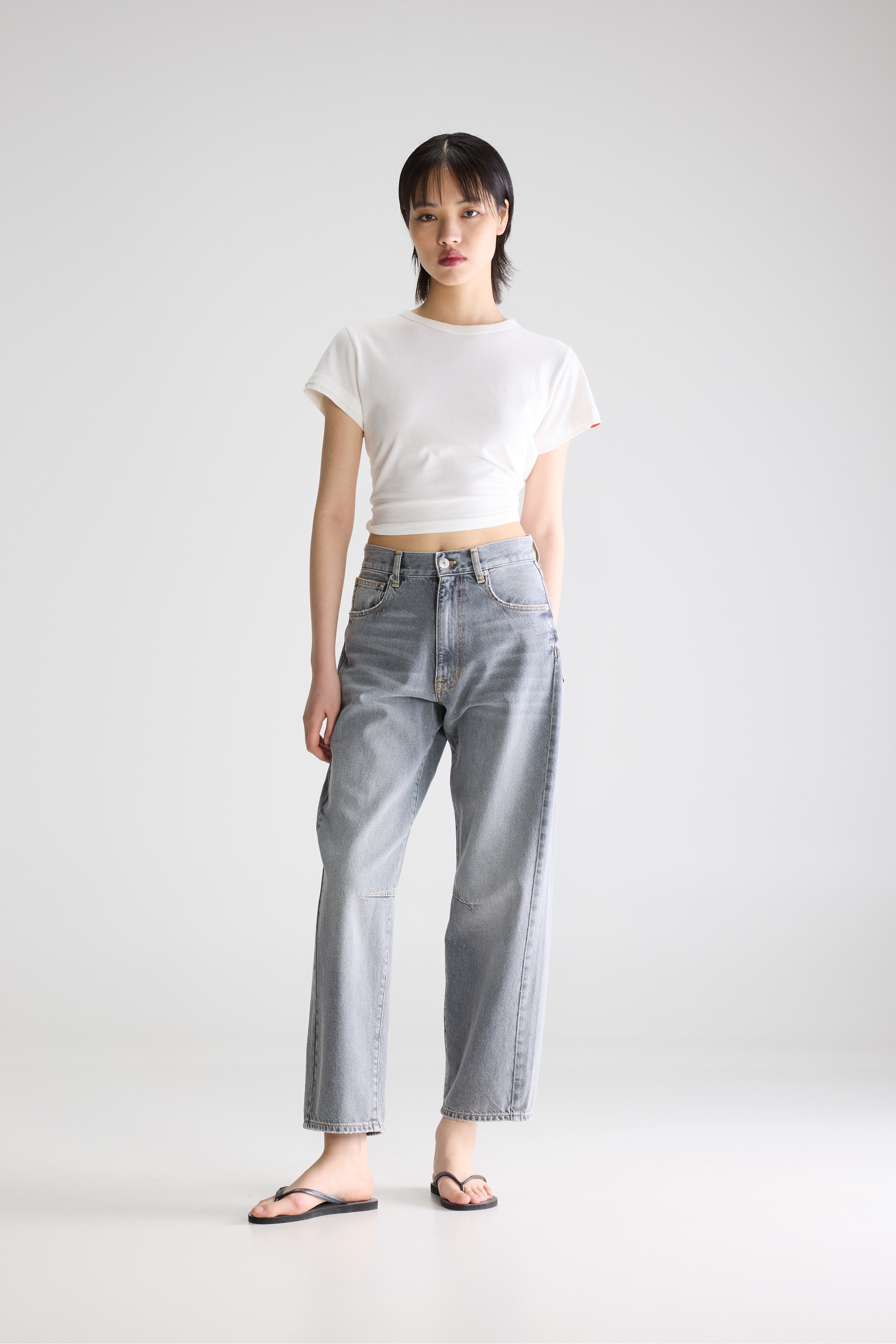 Denim N. 82 Balloon Jeans - Grey bleach For Women | Bellerose