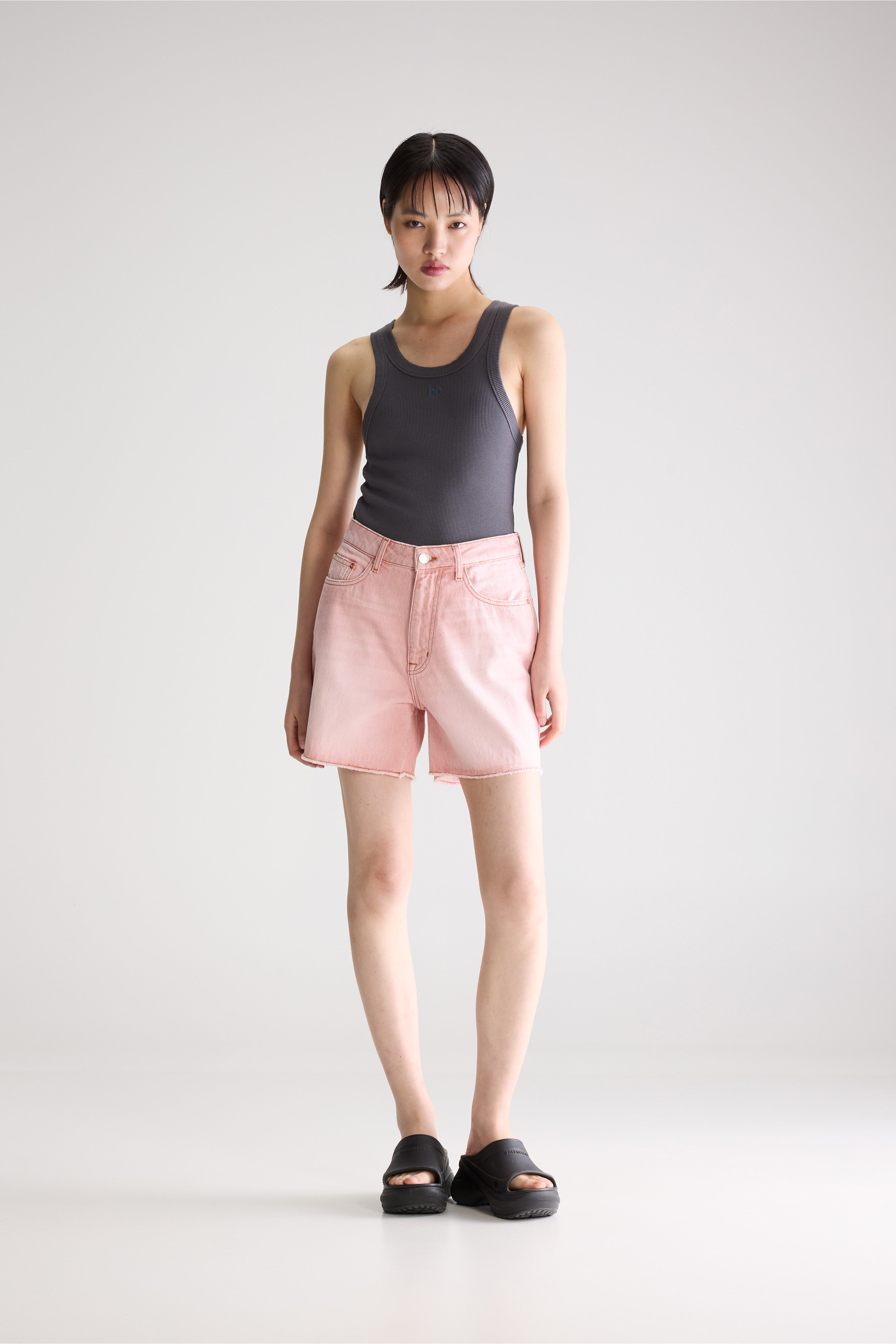 Pactol Wide Denim Shorts - Pink snow For Women | Bellerose