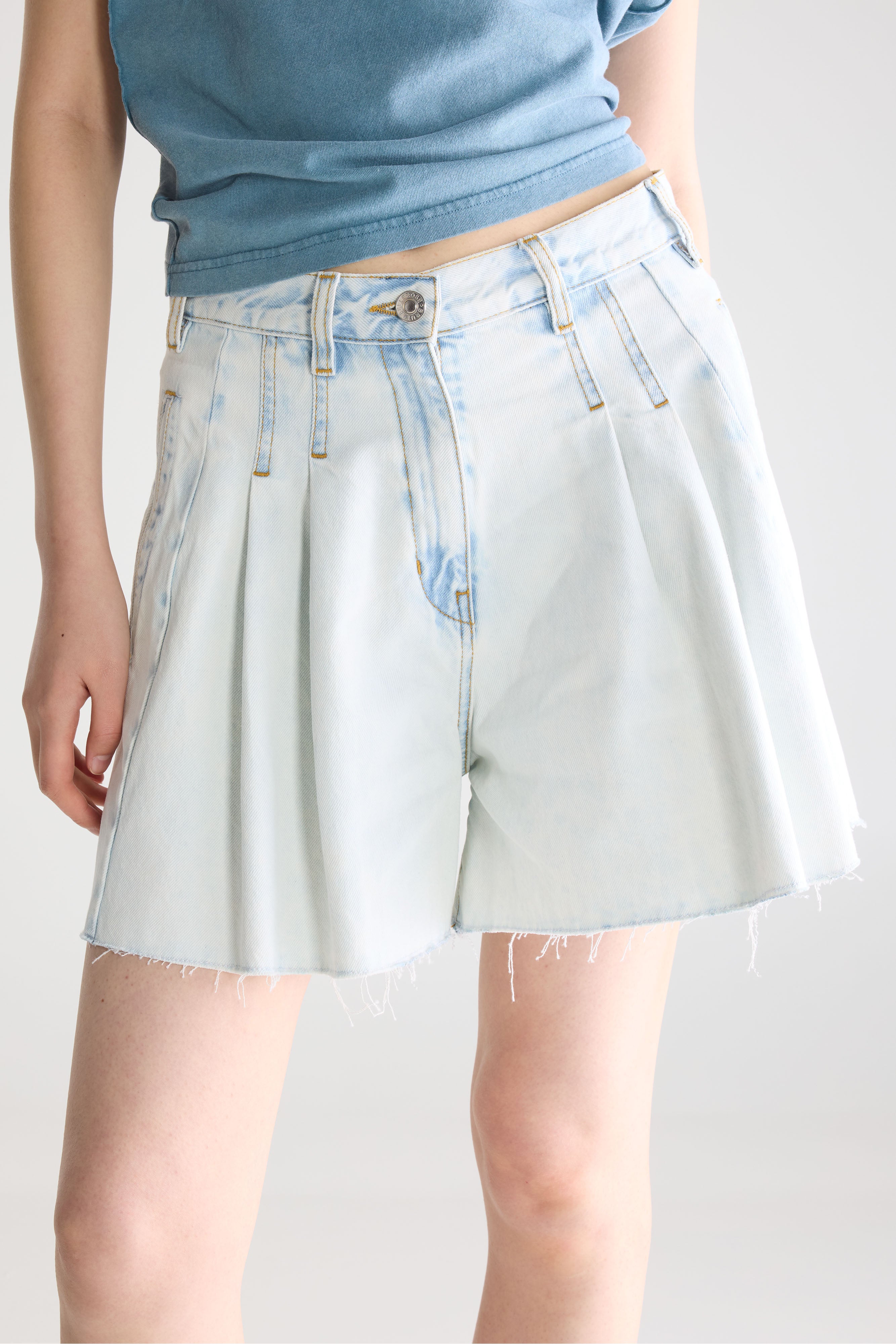 Presley wide denim shorts (261 / W / ICE BLEACH)