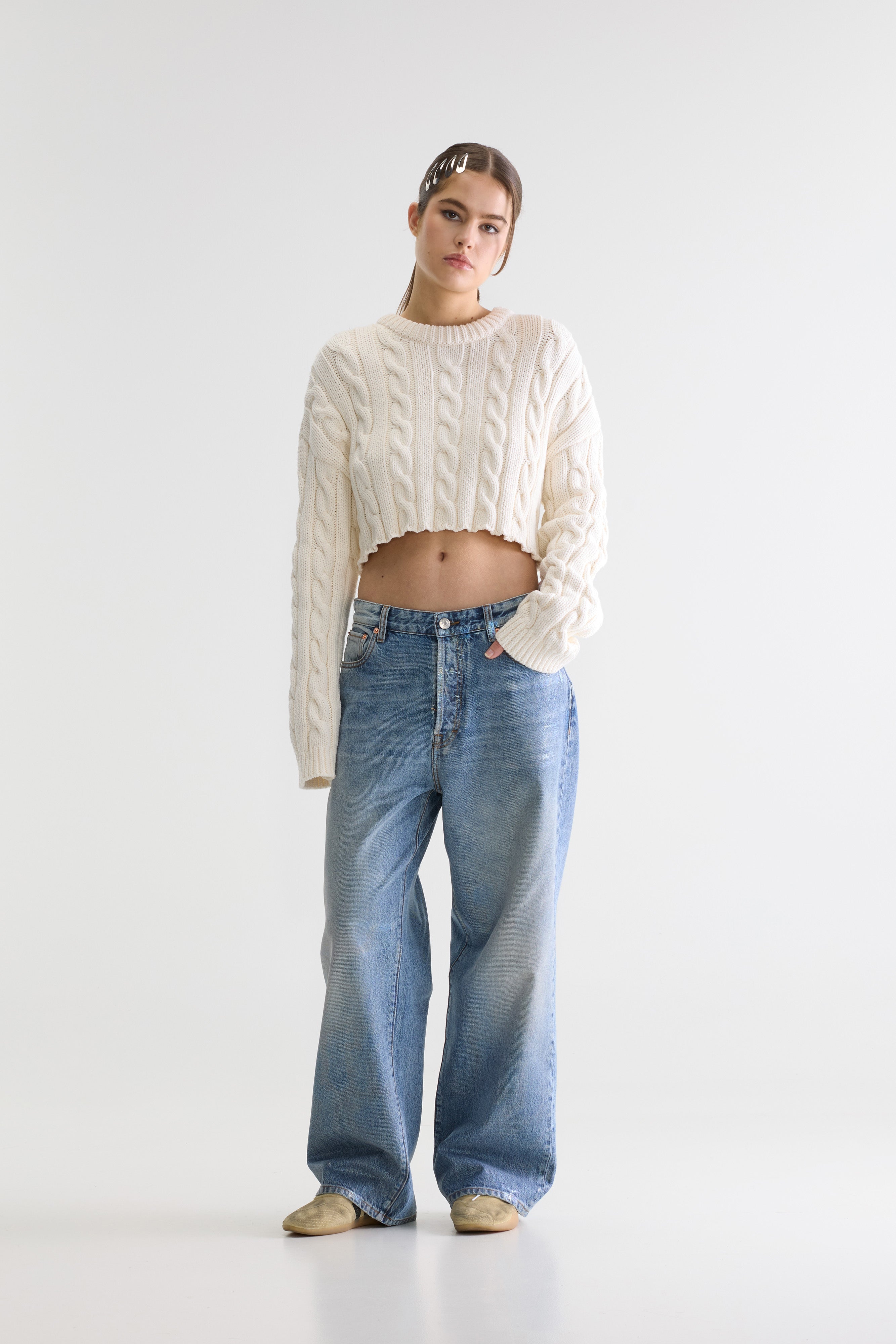 Denim N. 66 Loose Jeans - Used opale blue For Women | Bellerose