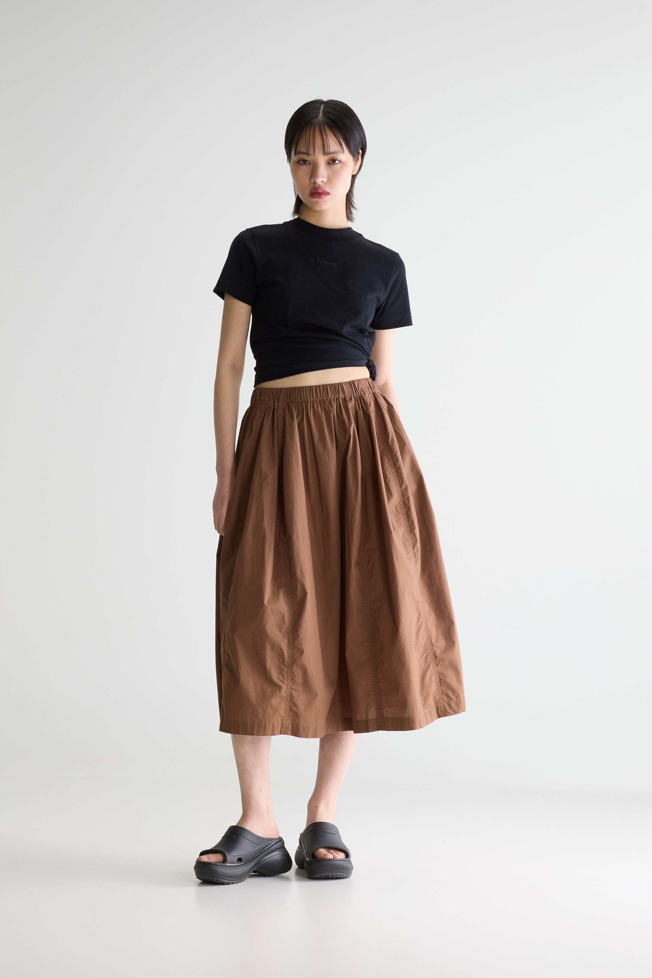 Cinley Midi Skirt - Chocolate For Women | Bellerose