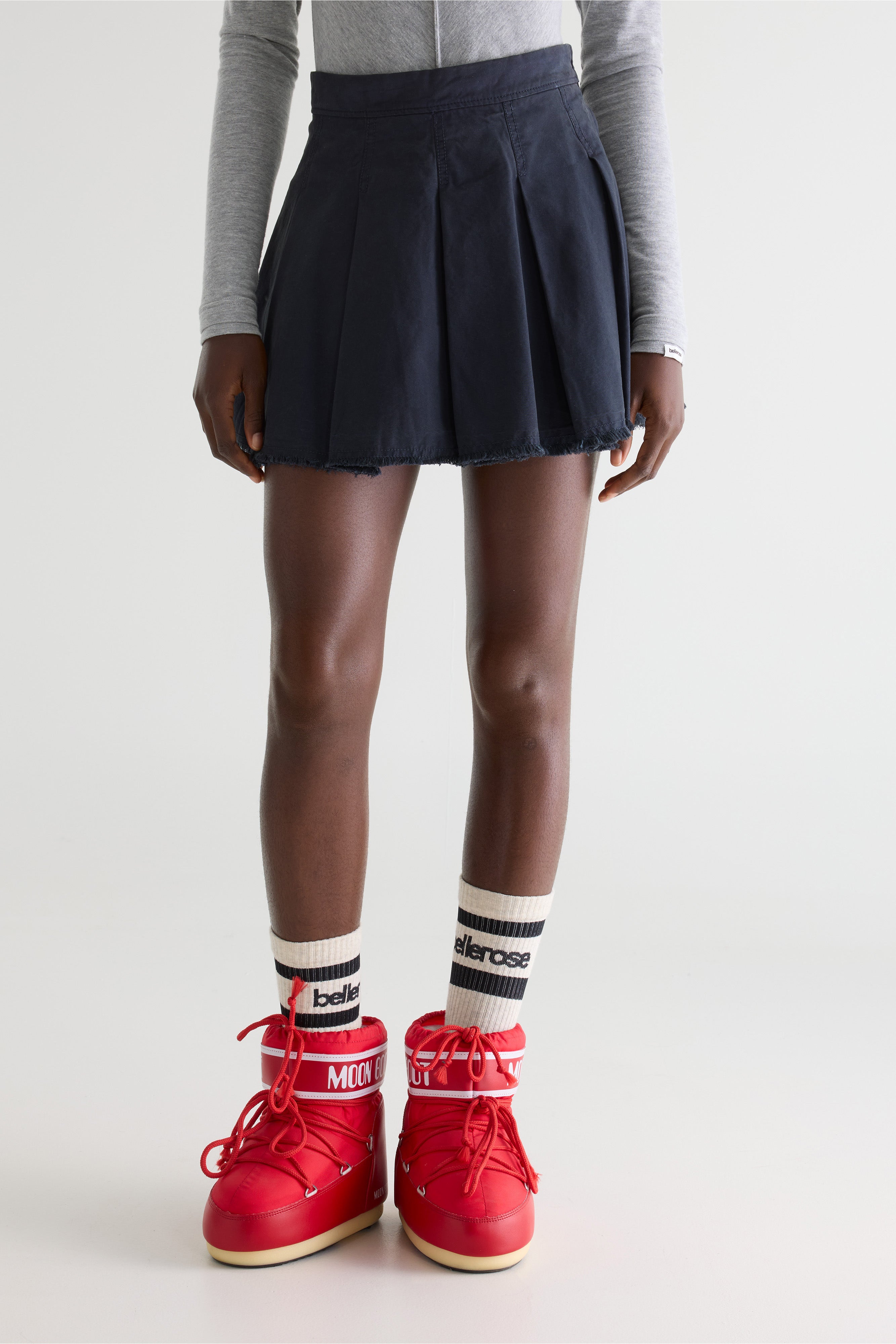Windy Pleated Mini Skirt - Navy For Women | Bellerose