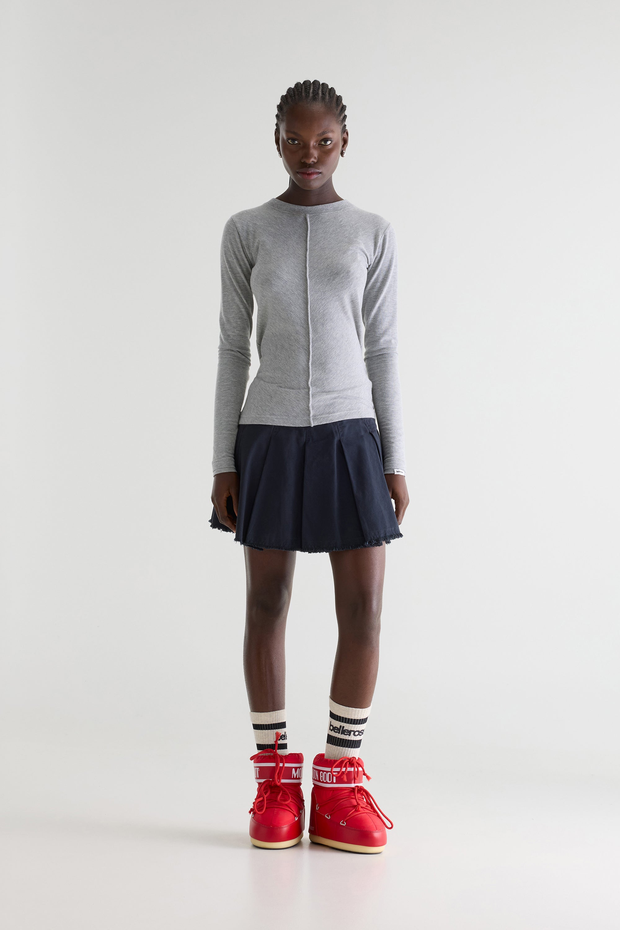 Windy Pleated Mini Skirt - Navy For Women | Bellerose
