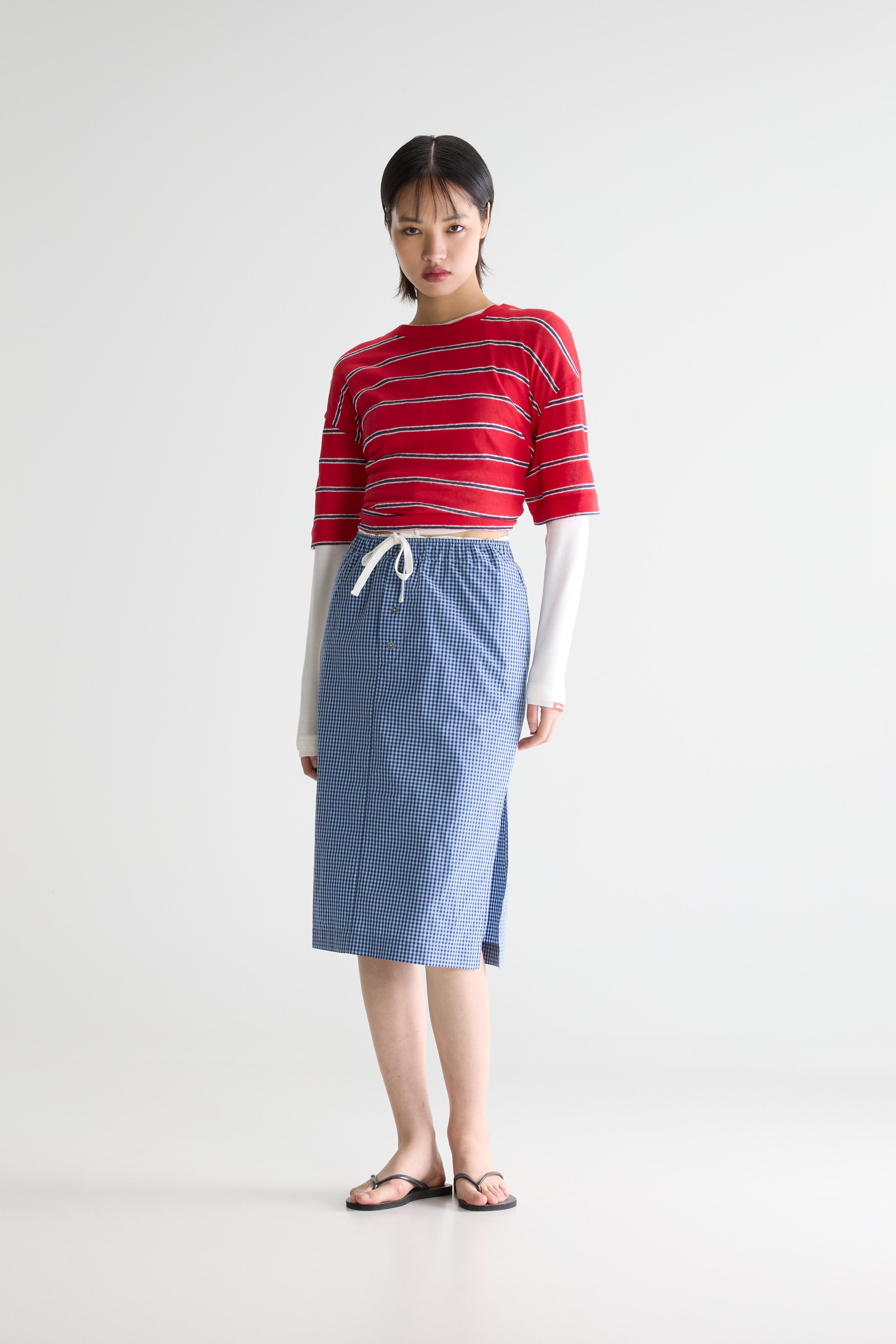 Sarina Midi Skirt - Blue shirt / Orage / Worker Für Women | Bellerose