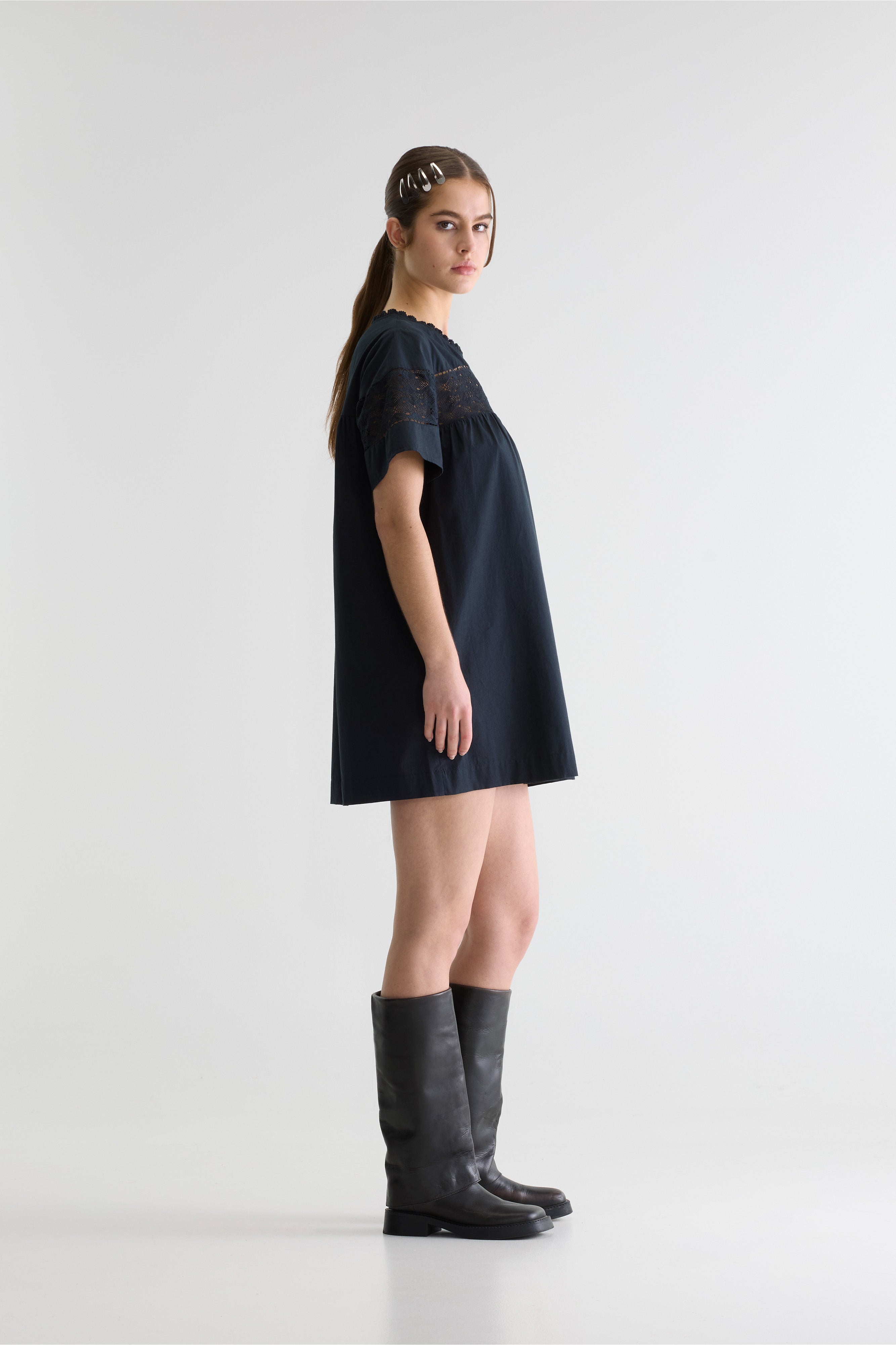 Delhi babydoll jurk (261 / W / METEORITE)