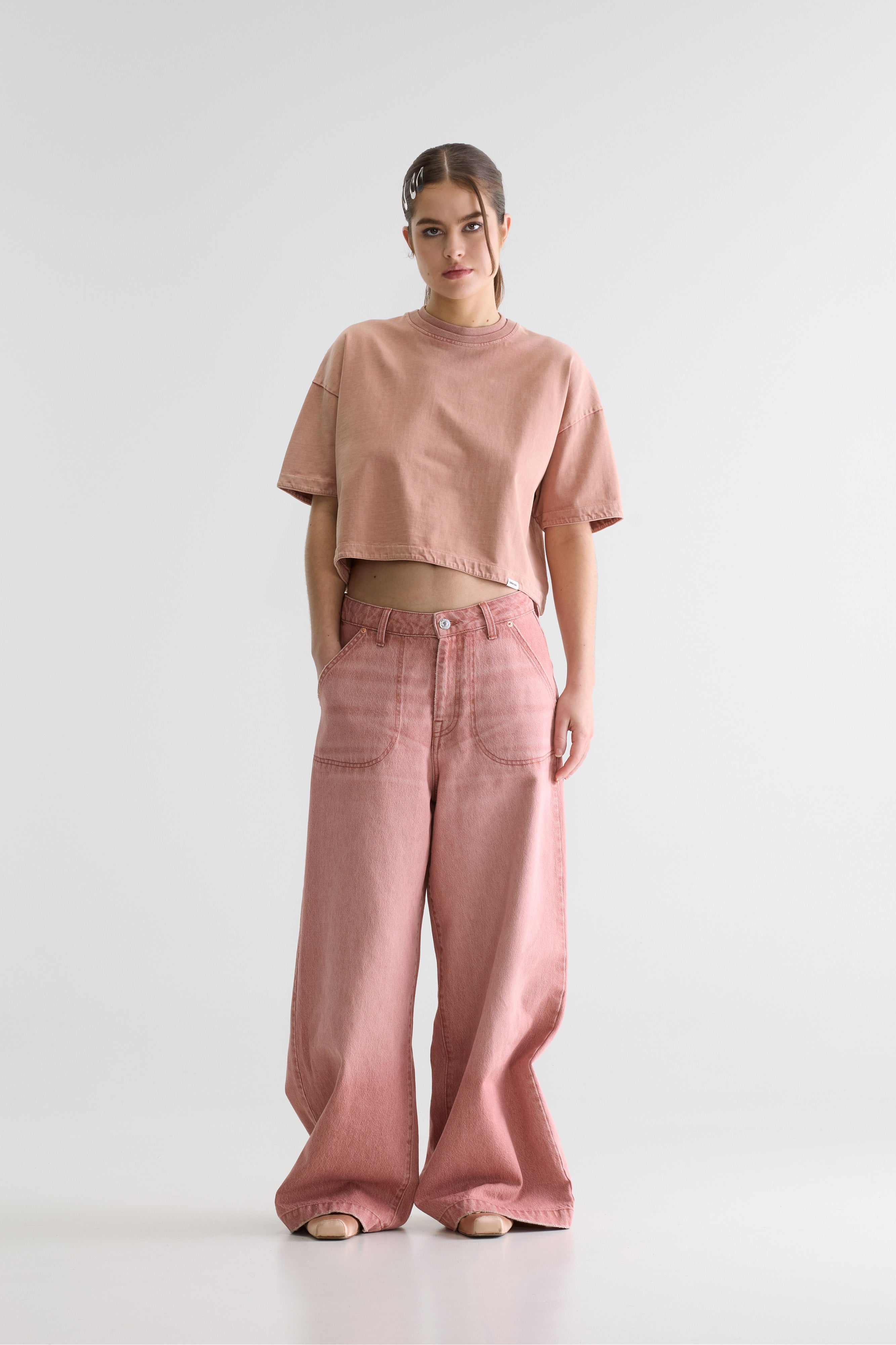 Fan Cropped T-shirt - Etruscan red For Women | Bellerose