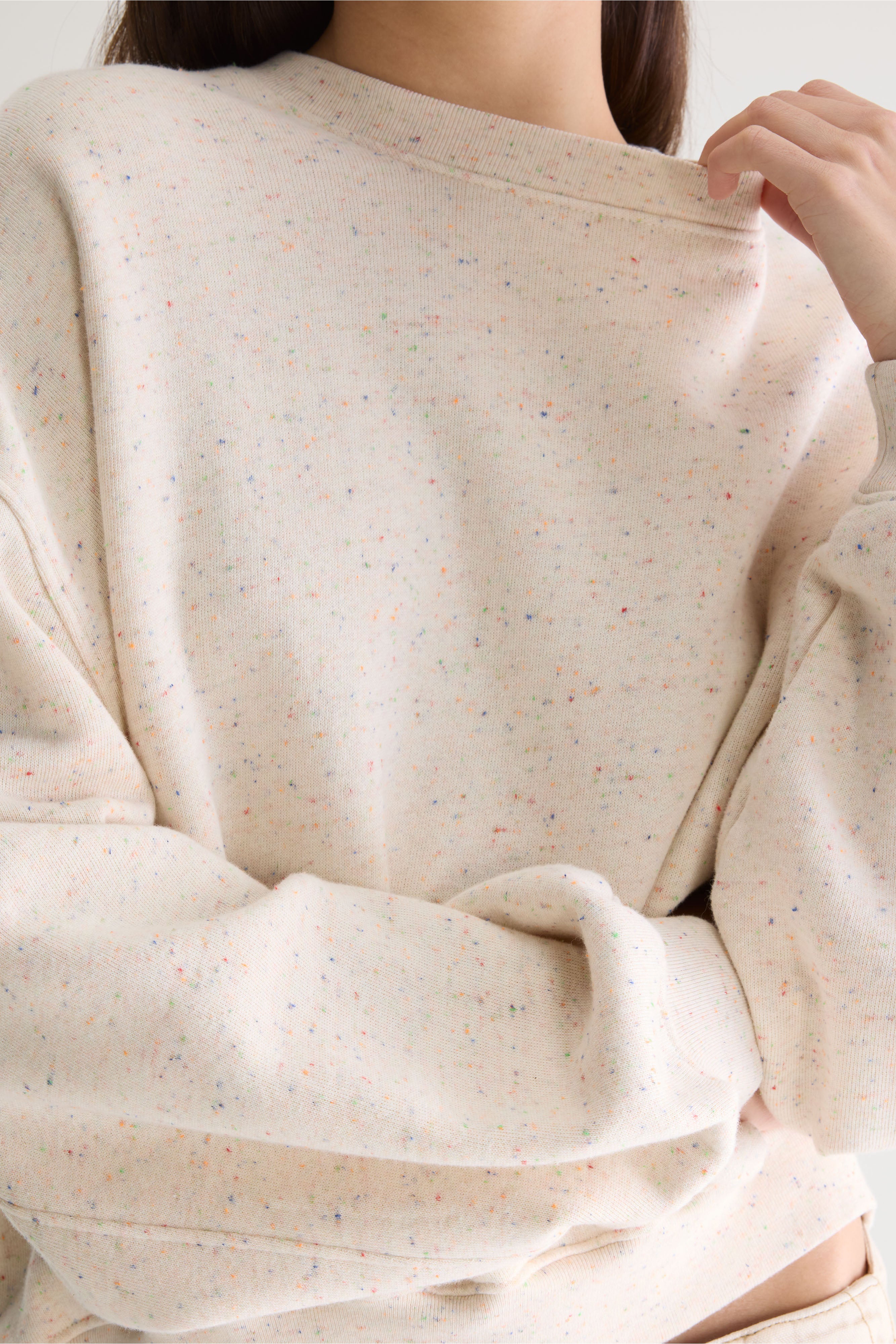 Fancy cropped crewneck sweatshirt (261 / W / COMBO C)