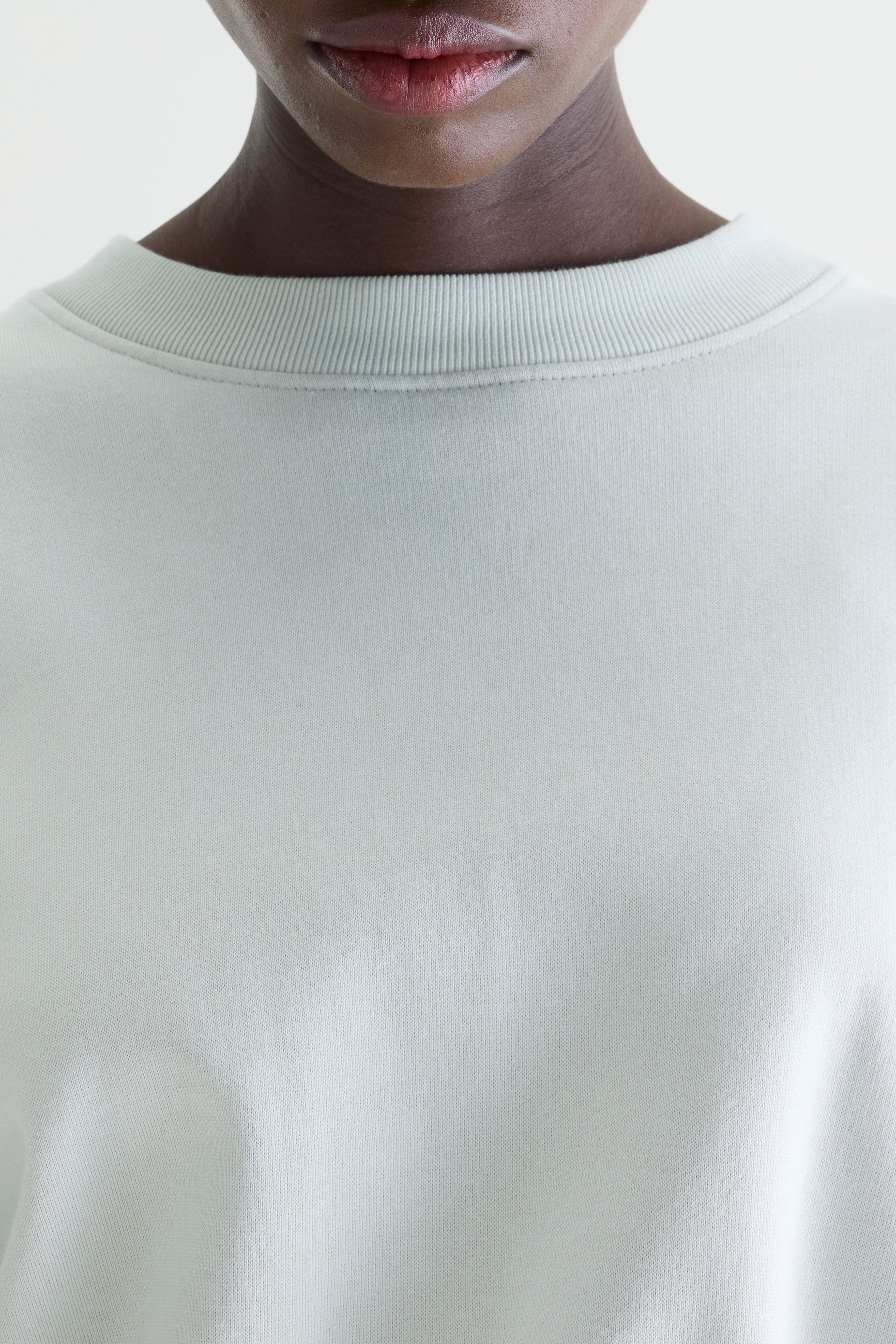 Fancy Cropped Crewneck Sweatshirt - Agua verde For Women | Bellerose