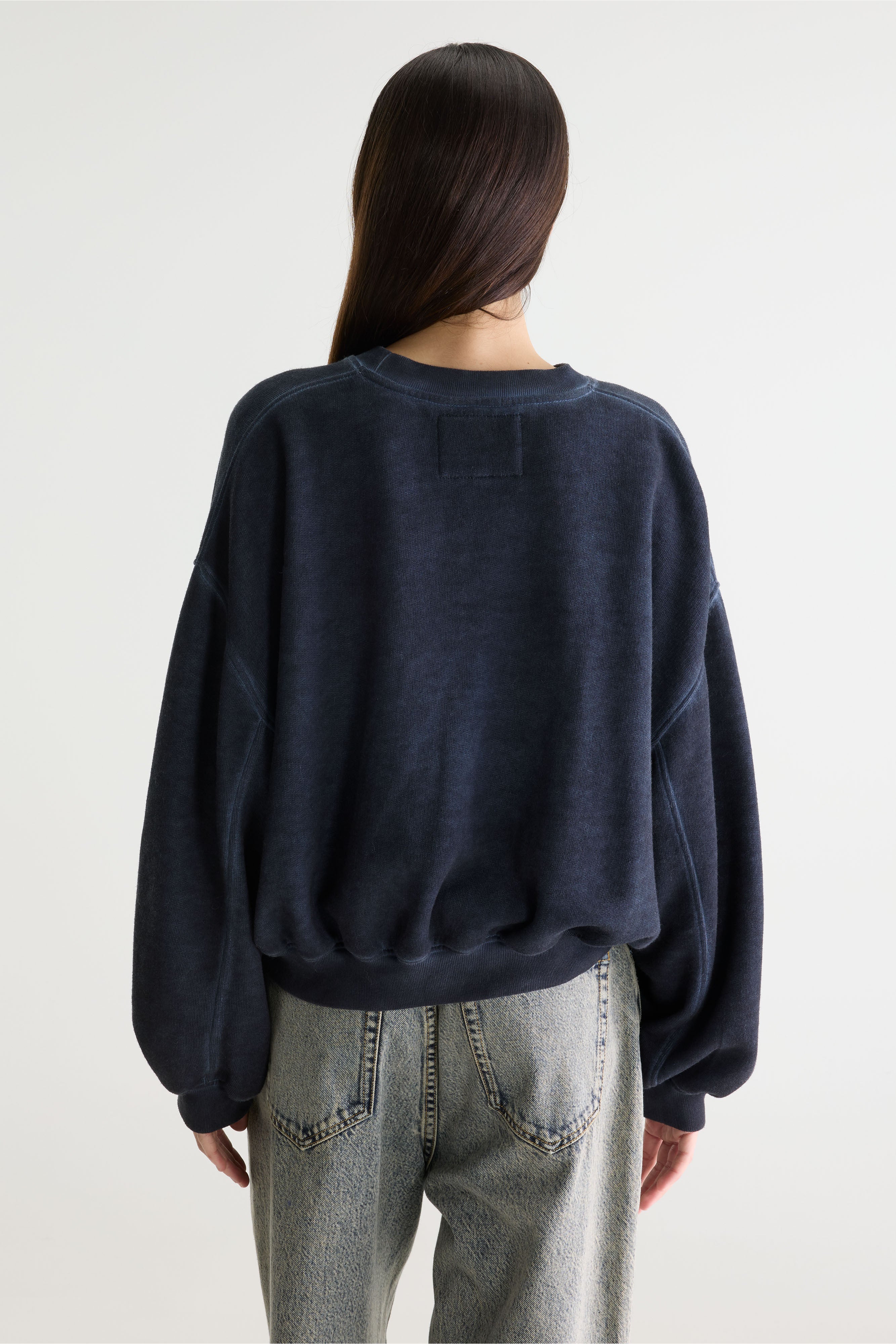 Fancy Cropped Crewneck Sweatshirt - Navy For Women | Bellerose