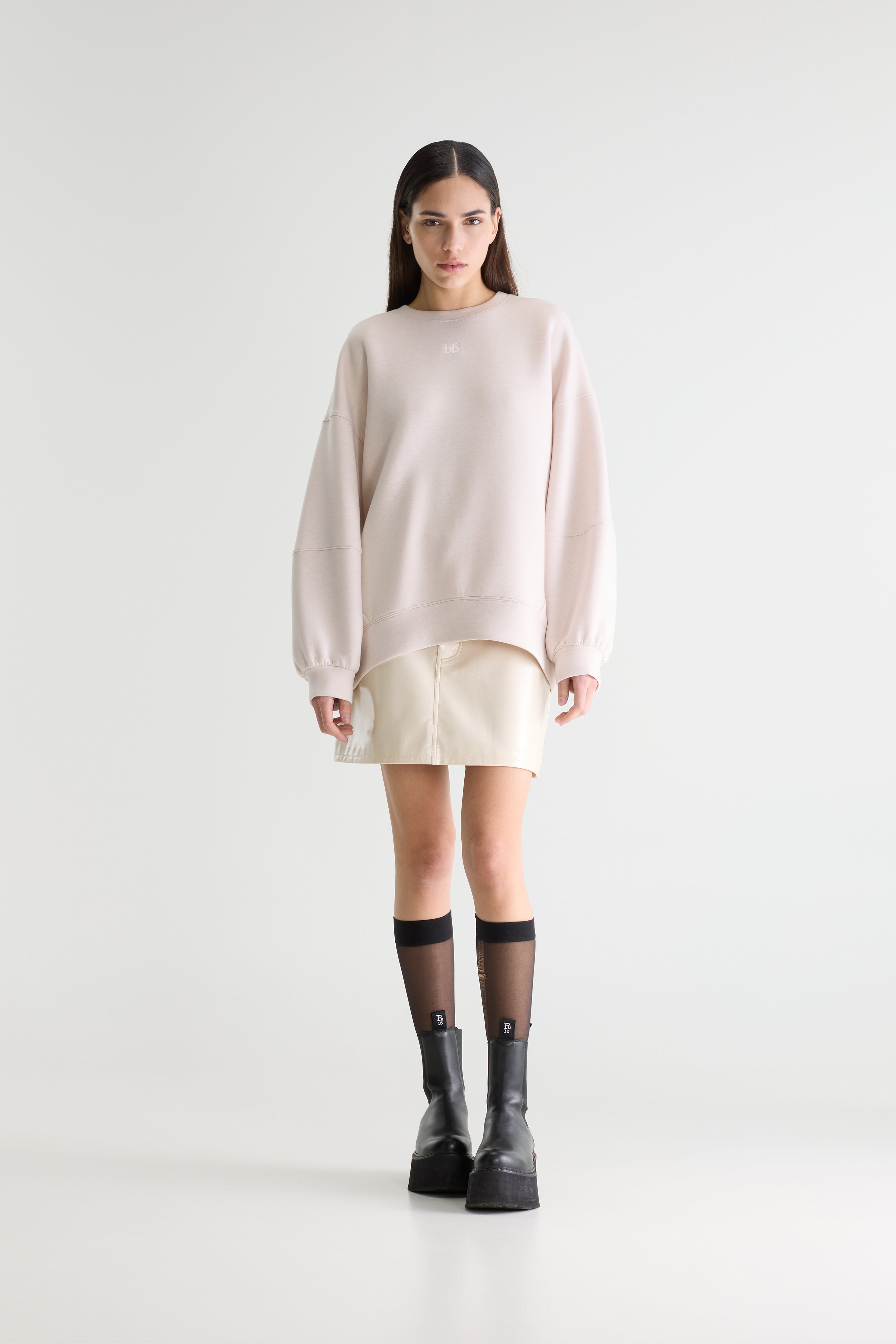 Trig Crewneck Sweatshirt - Cream For Women | Bellerose