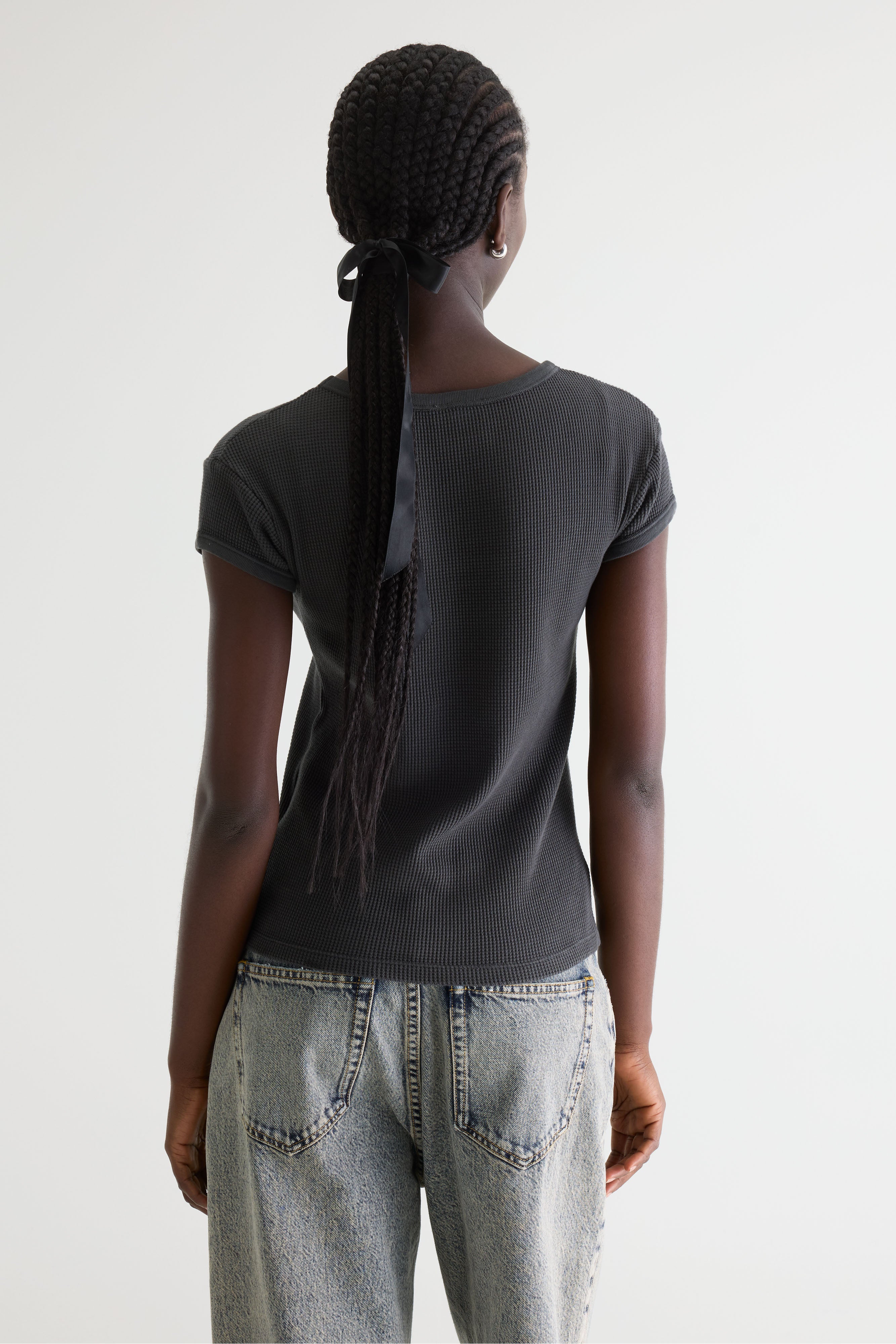 Mali Ribbed T-shirt - Black sand For Women | Bellerose