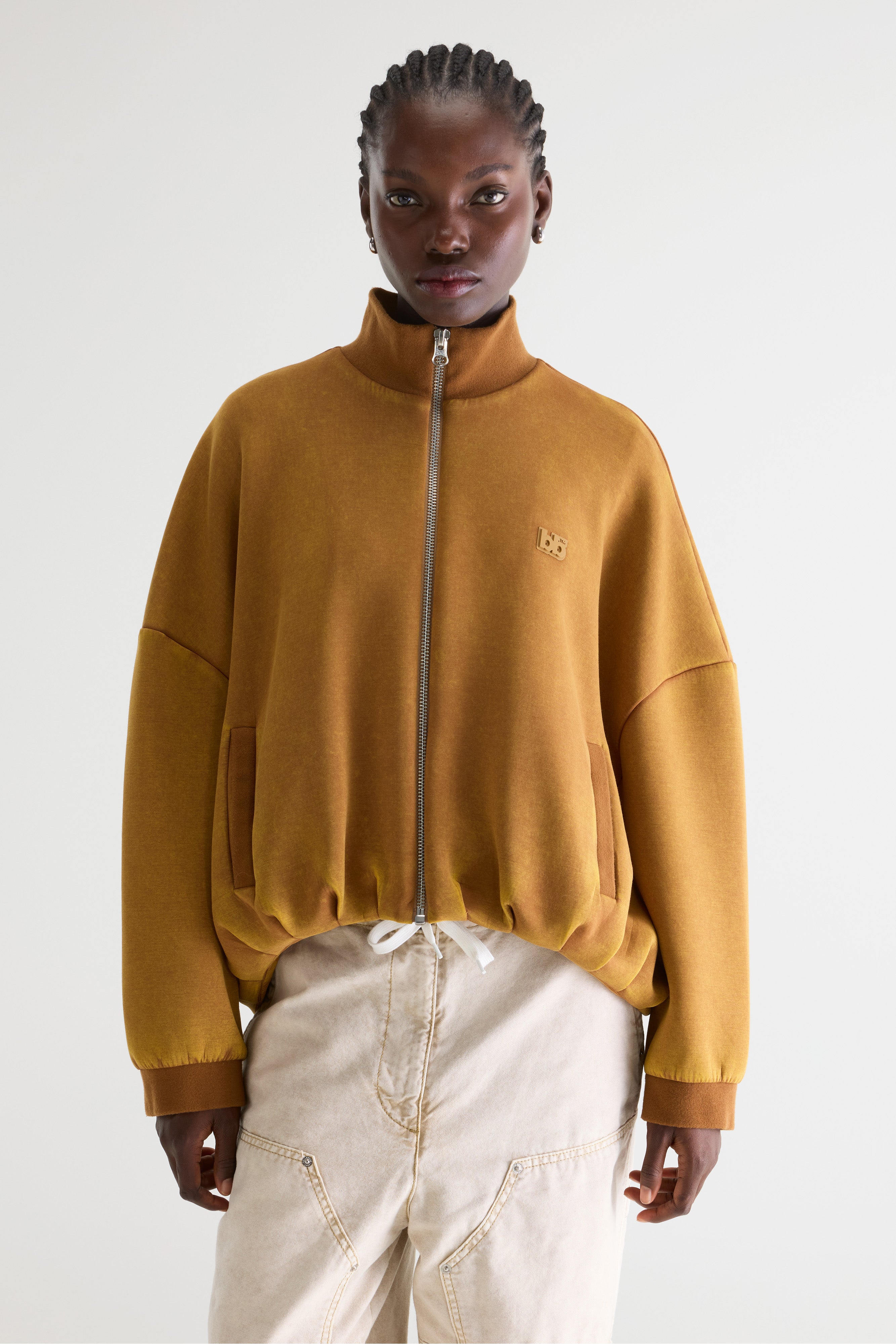 Tallis Zip-up Sweatshirt - Caramel For Women | Bellerose
