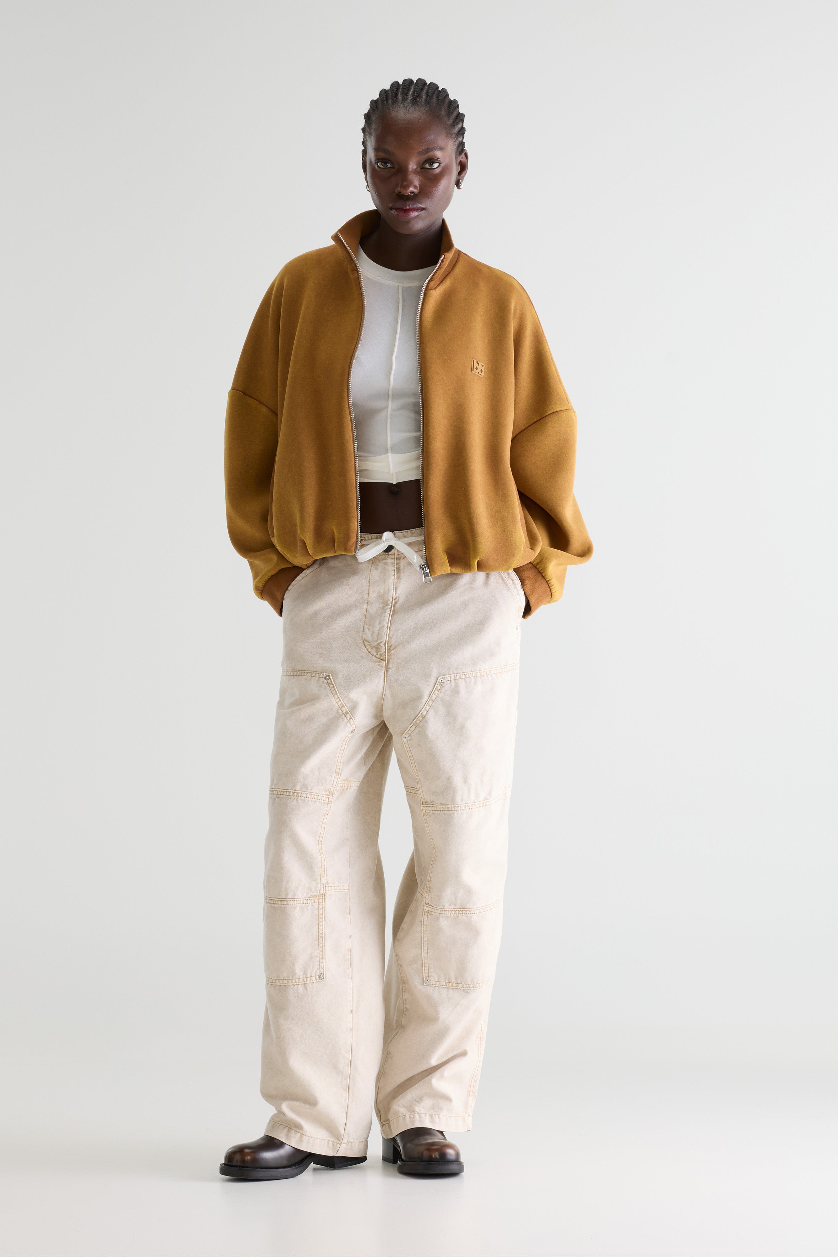 Tallis Zip-up Sweatshirt - Caramel For Women | Bellerose