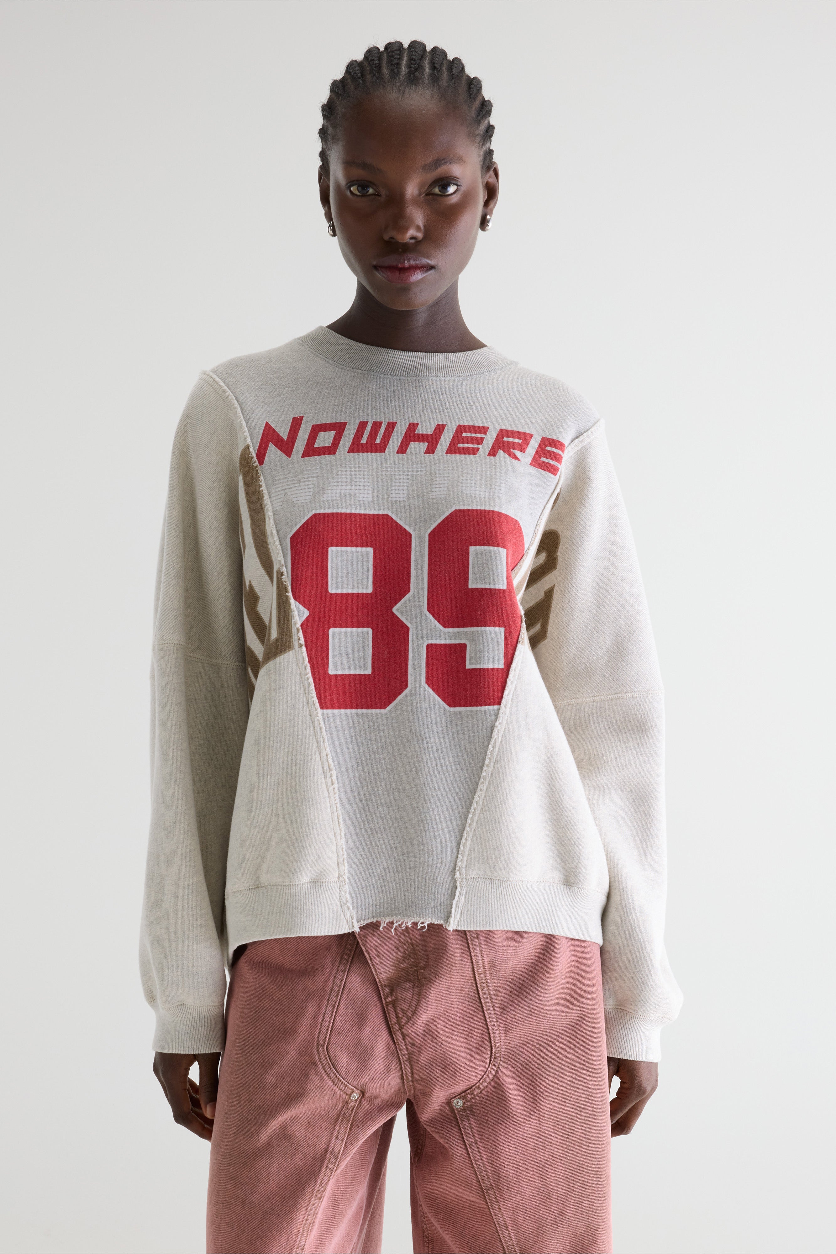 Flipa Graphic Sweatshirt - H. grey / Oyster For Women | Bellerose