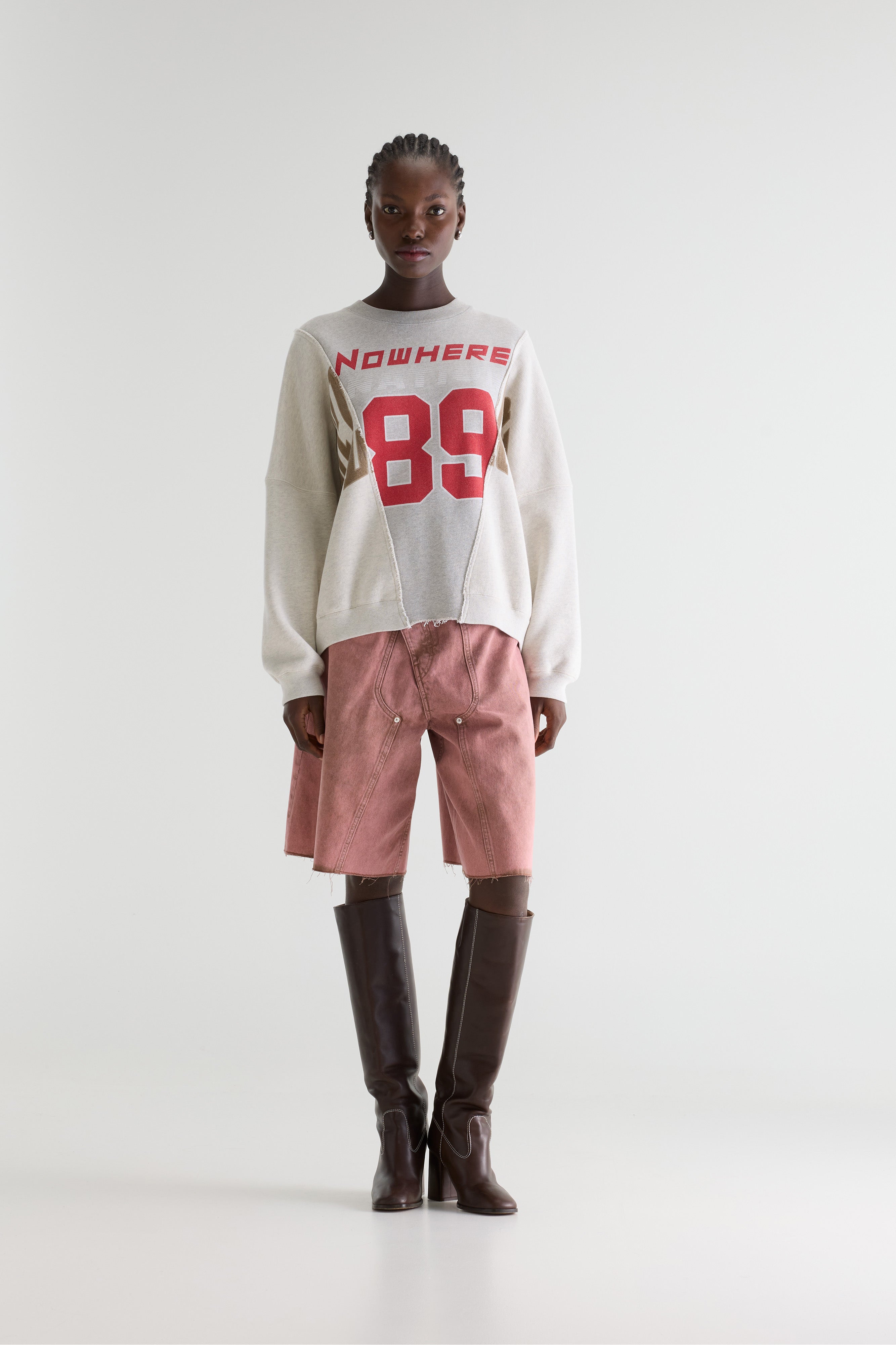 Flipa Graphic Sweatshirt - H. grey / Oyster For Women | Bellerose