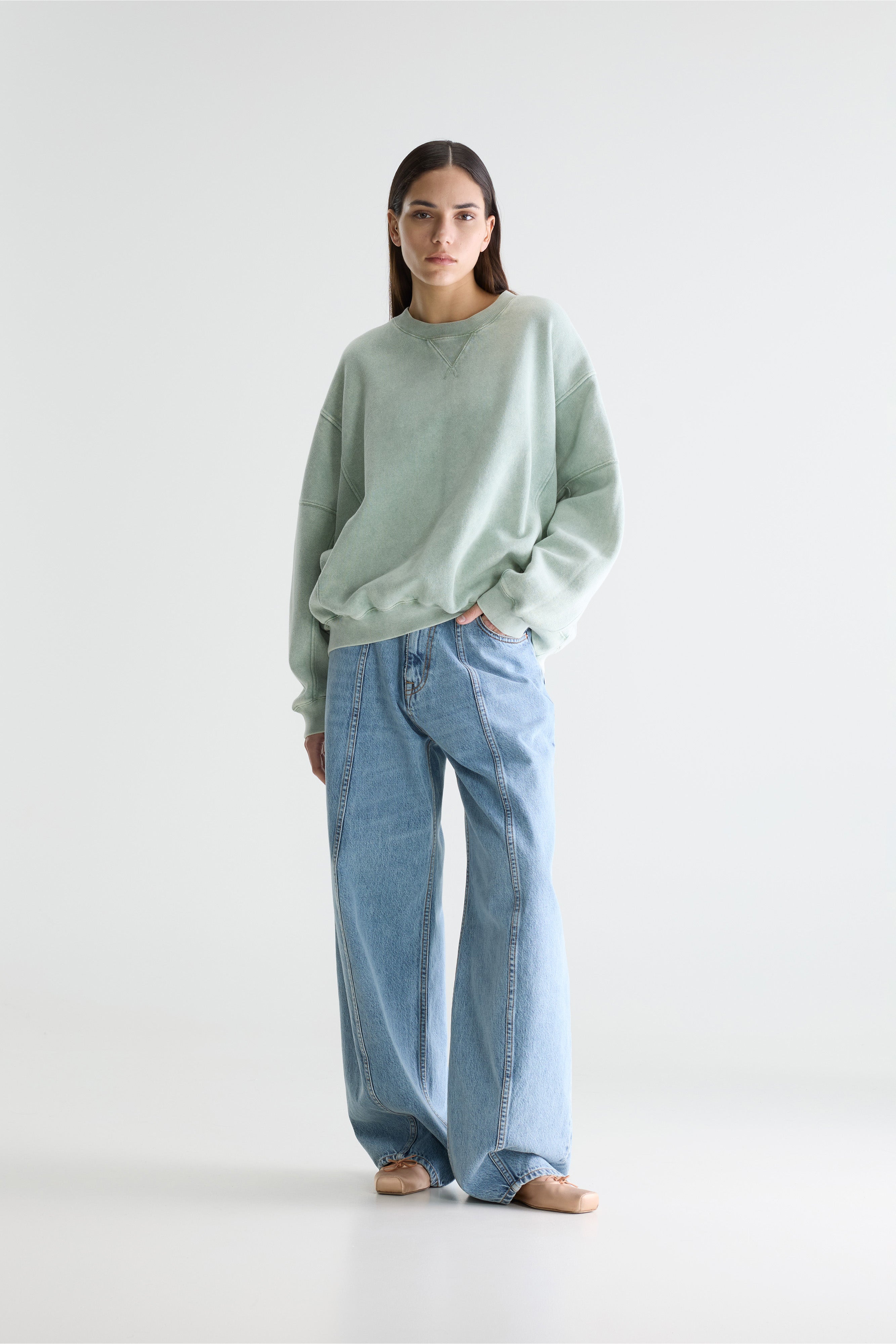 Flips Crewneck Sweatshirt - Jadeite For Women | Bellerose