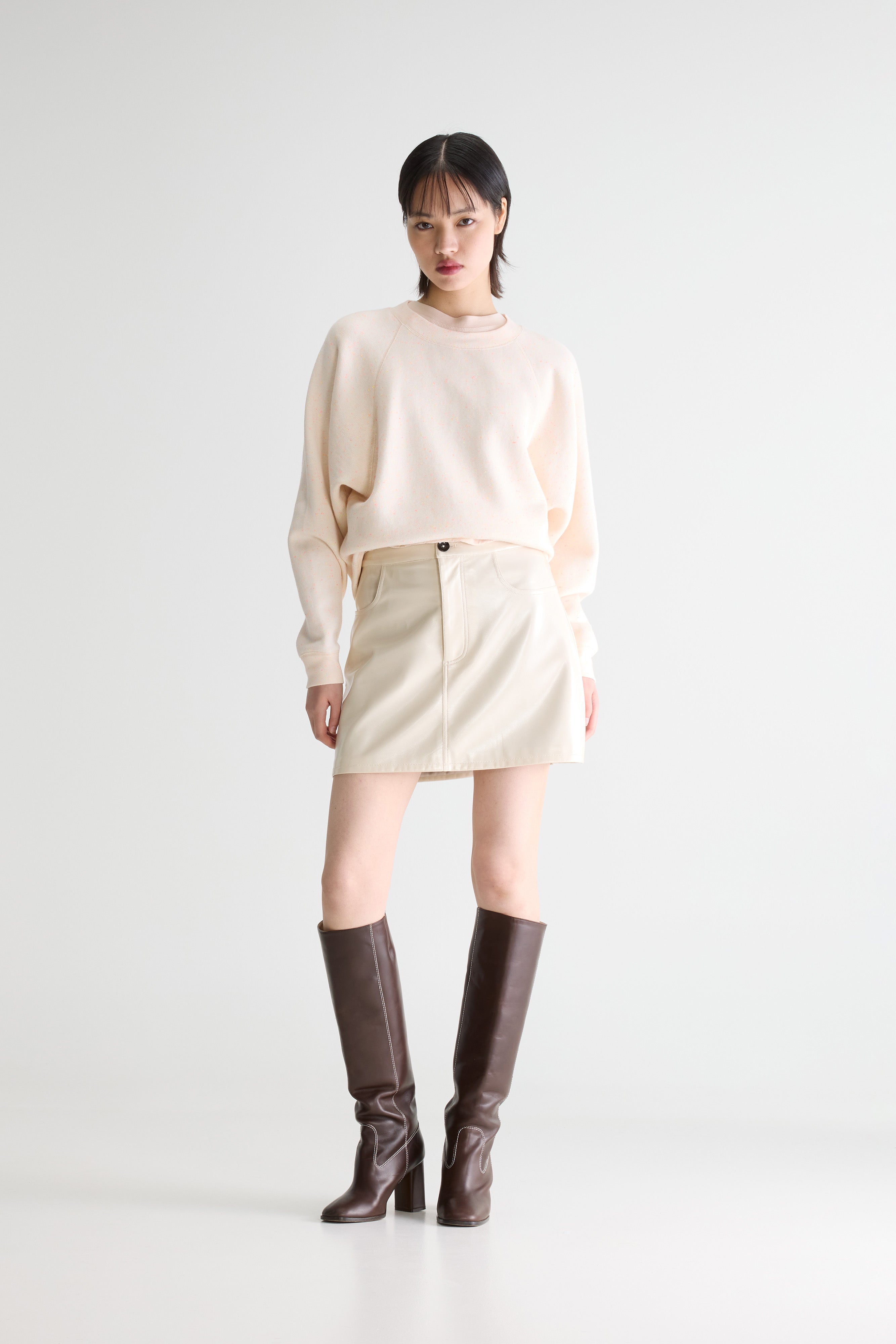 Fella Relaxed Sweatshirt - Ecru / Flash wash For Women | Bellerose