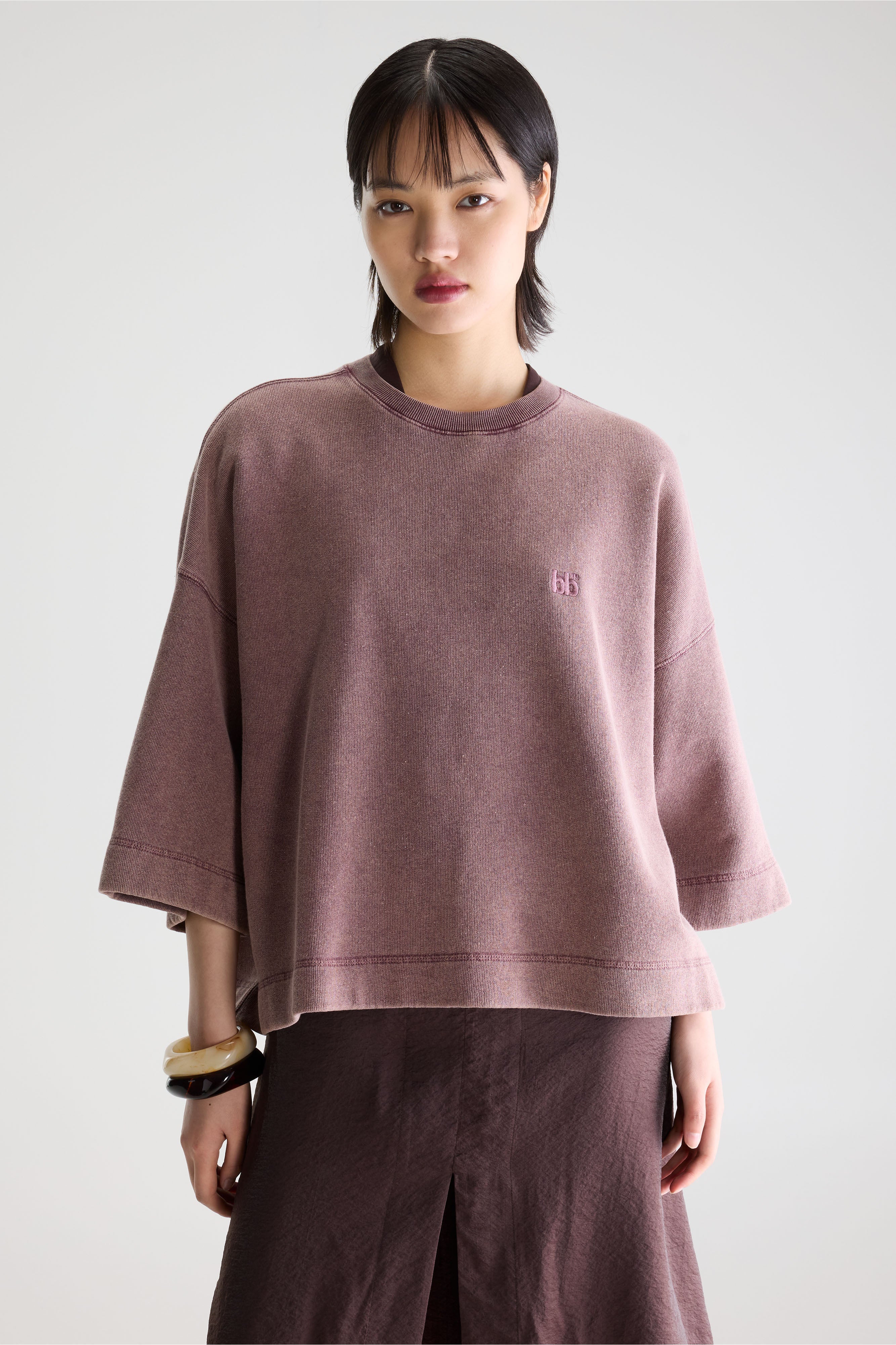Sweatshirt À Manches Courtes Farlol - Wine Pour Femme | Bellerose