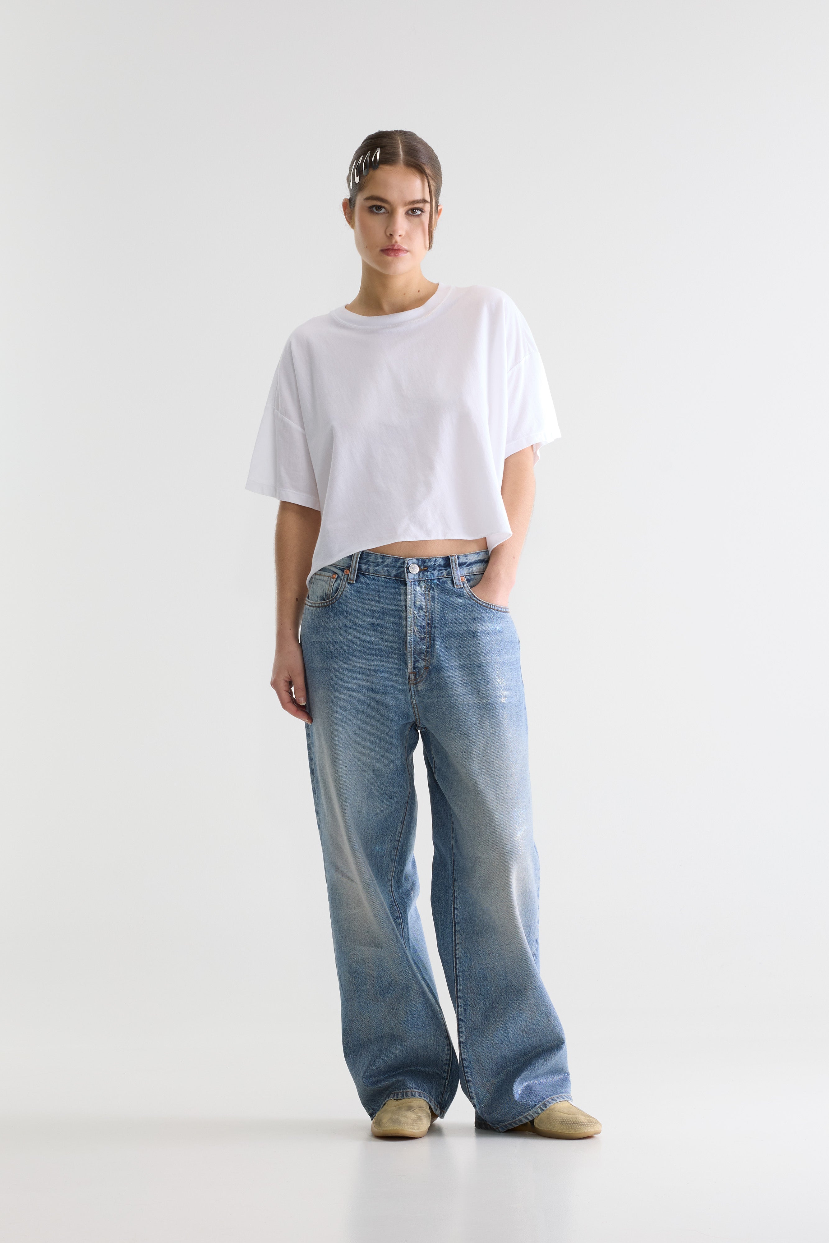 Farpy Cropped T-shirt - White For Women | Bellerose