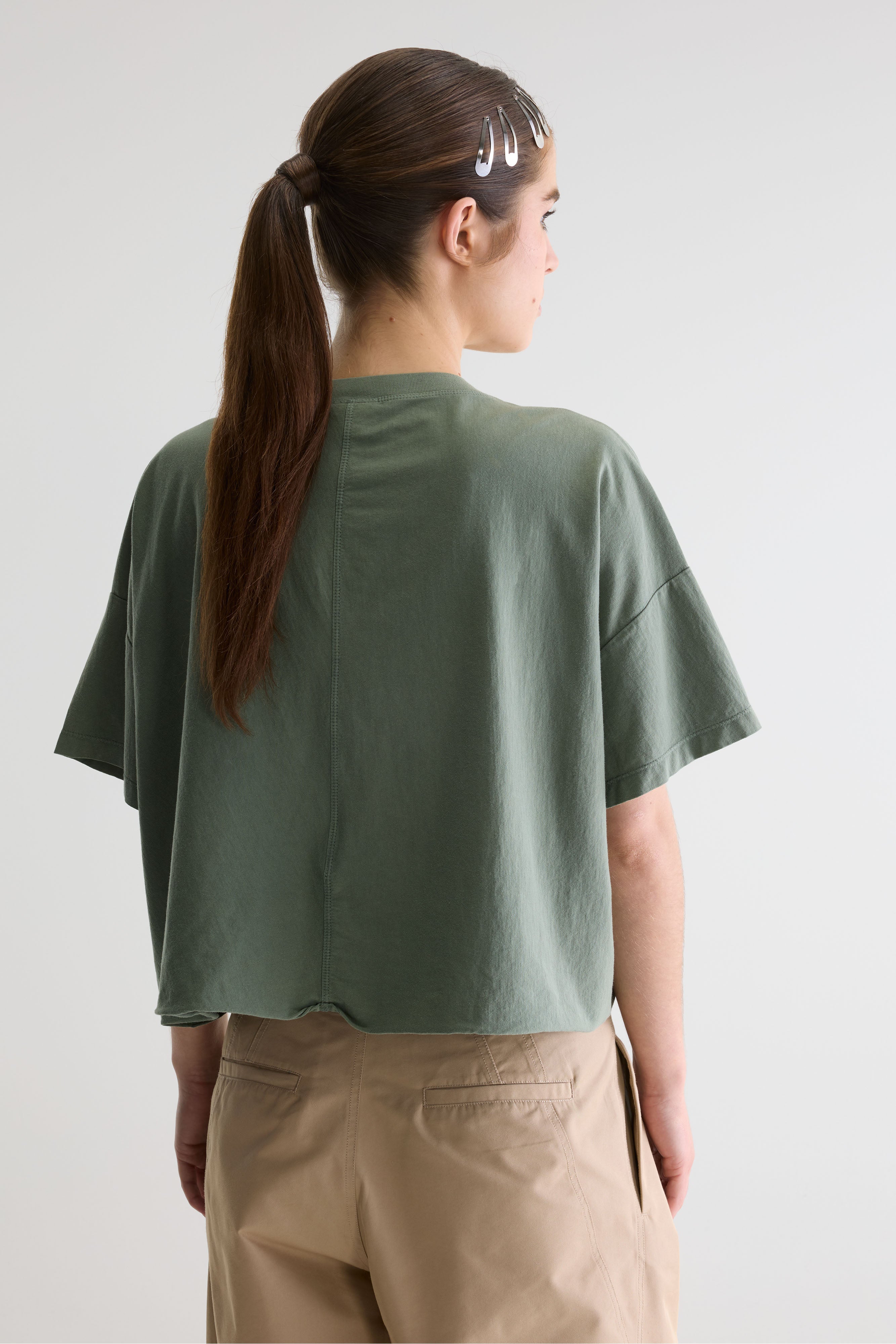 Farpy cropped t-shirt (261 / W / THYME)