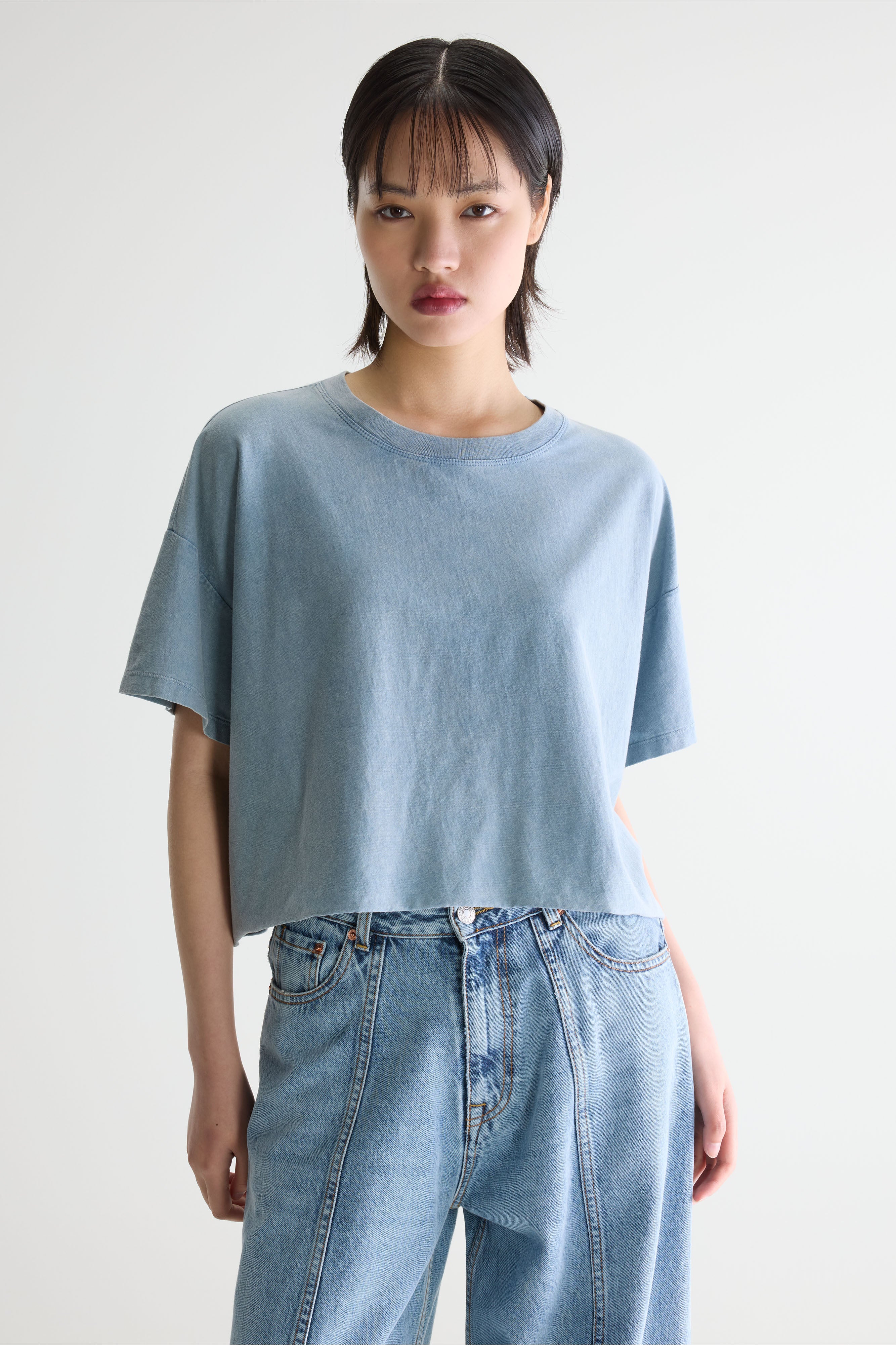 Farpy Cropped T-shirt - Artic For Women | Bellerose