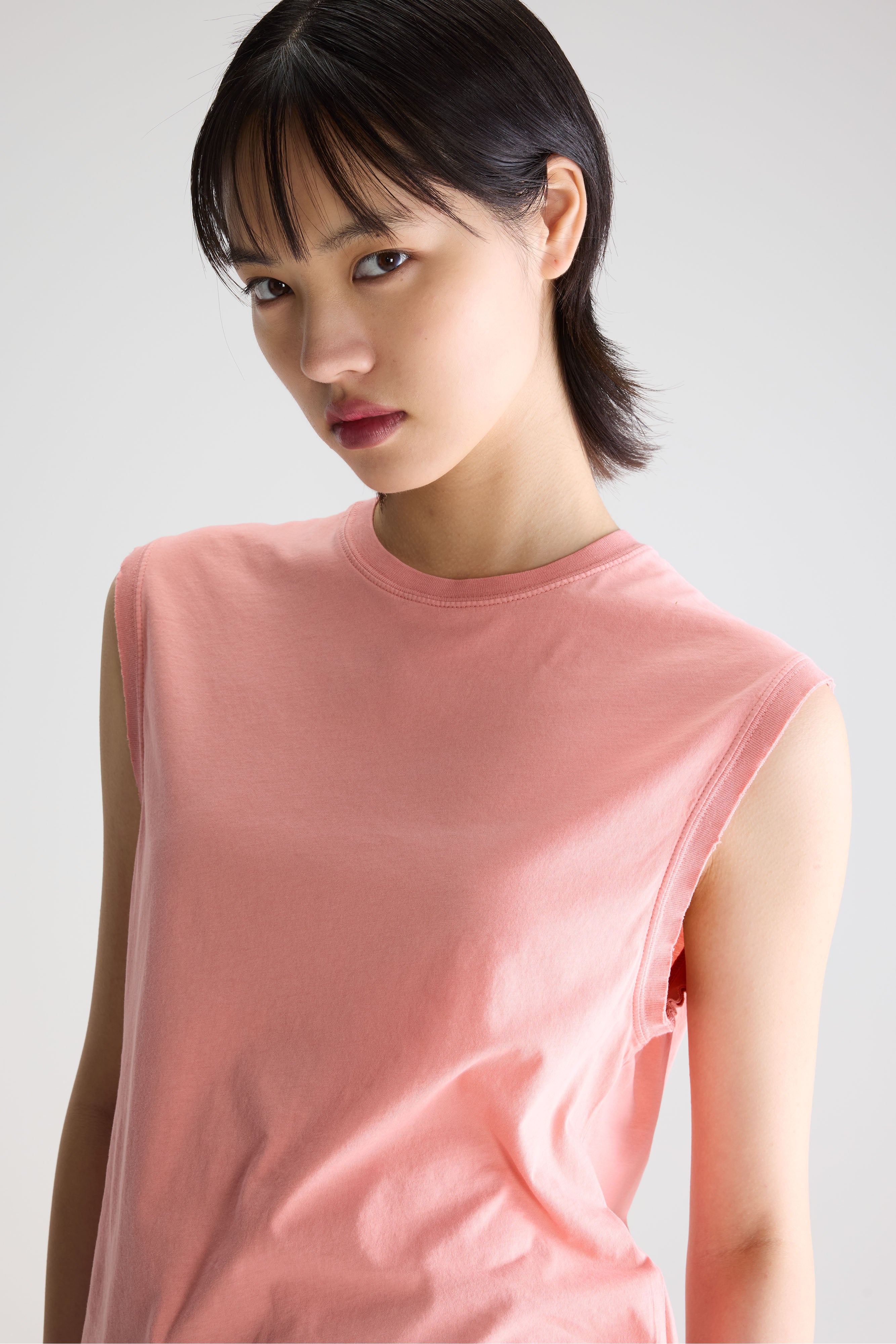 Falde sleeveless t-shirt (261 / W / AZALEE)