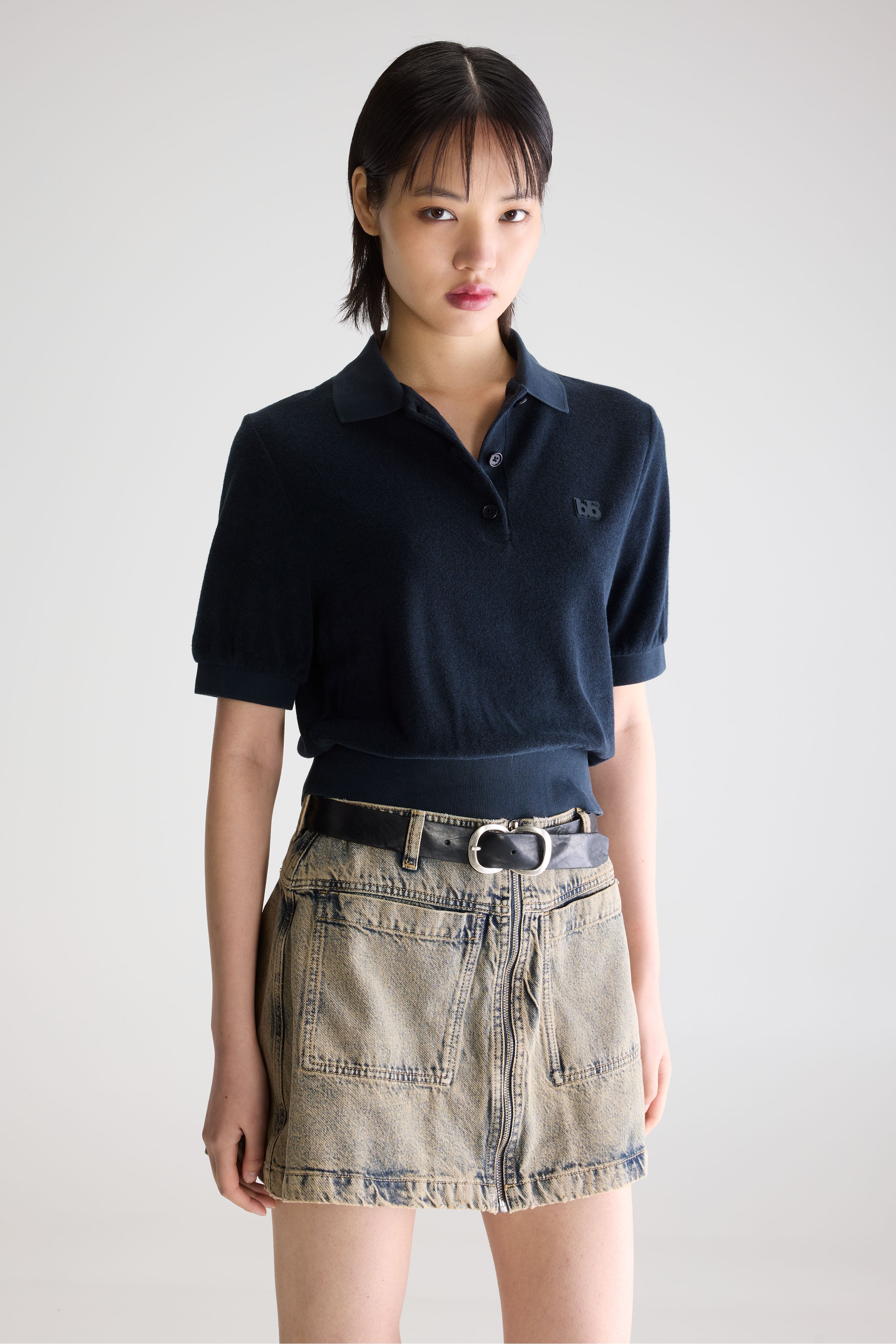 Polo En Éponge Crixus - Navy Pour Femme | Bellerose
