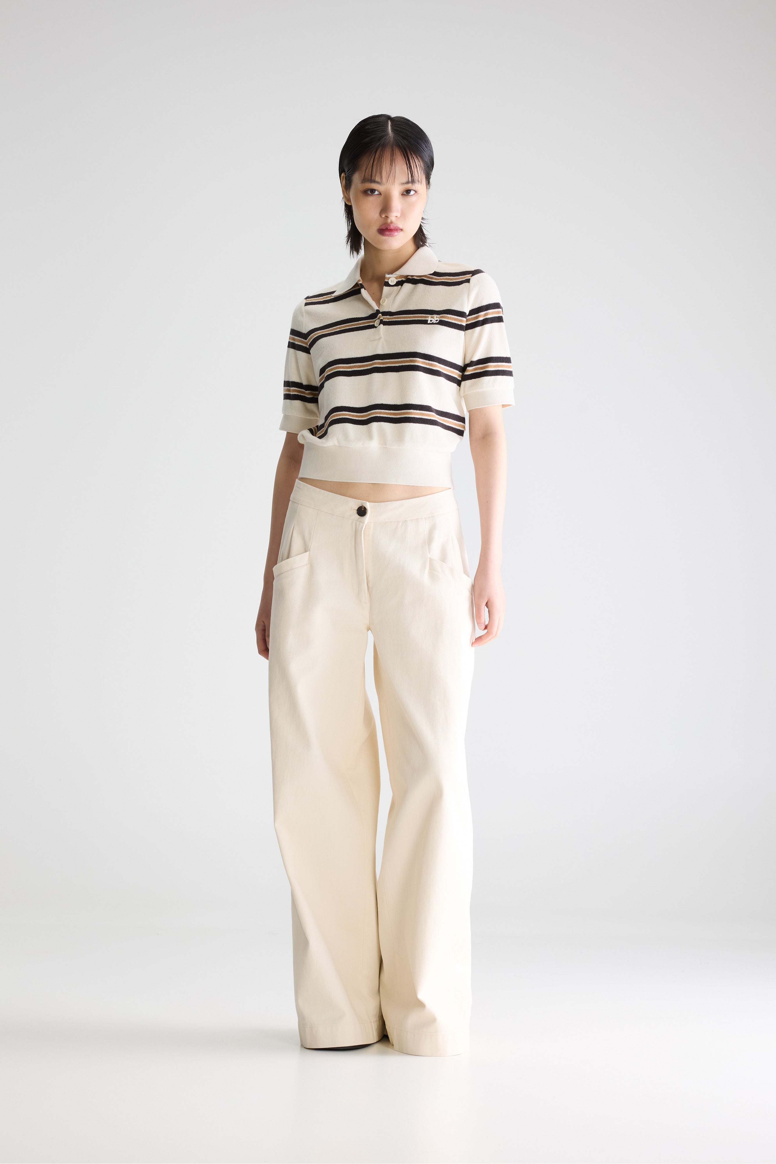 Crixus Terry Polo - Carbon / Rafia / Swan For Women | Bellerose