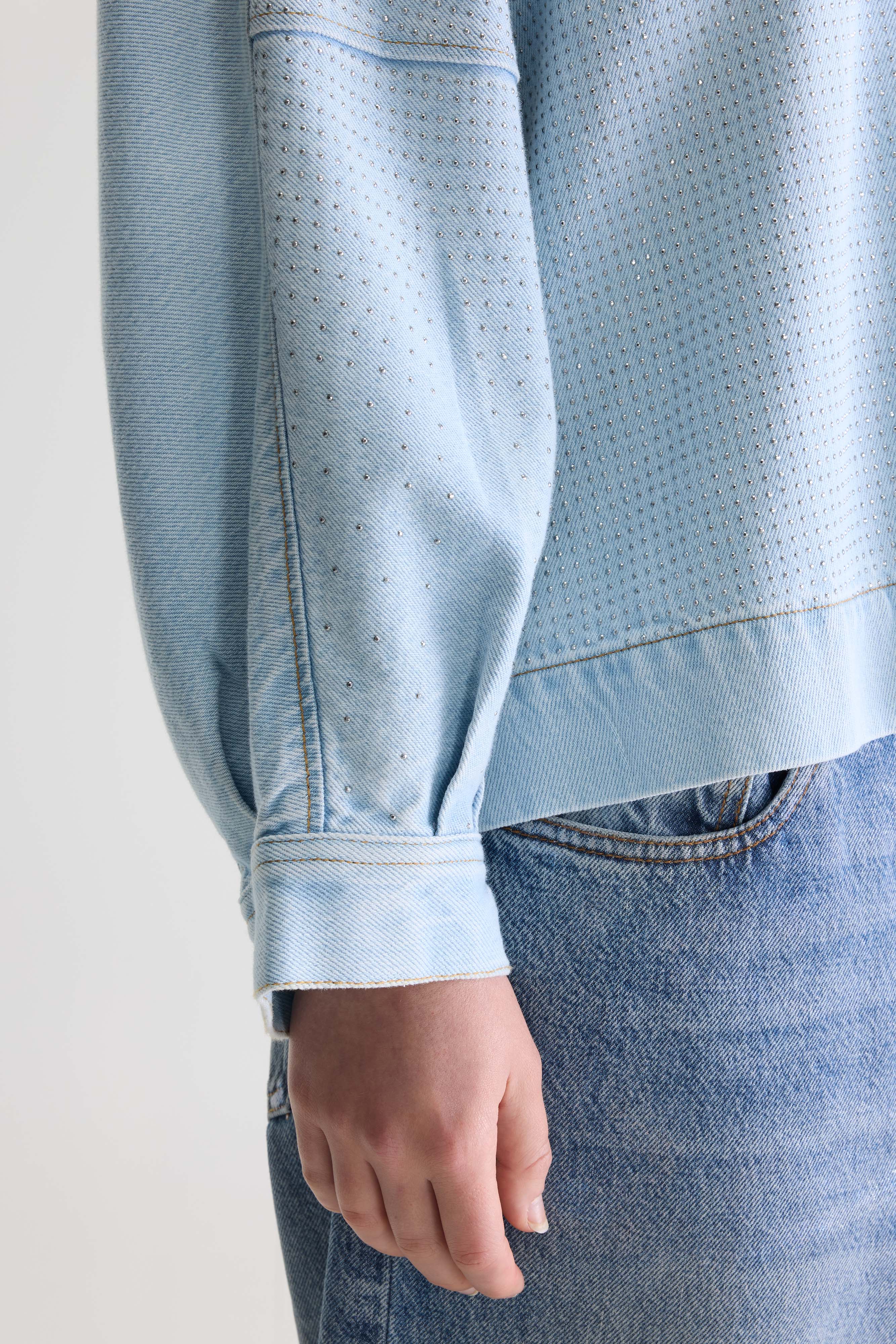 Pinda denim blouse (261 / W / BLEACH)