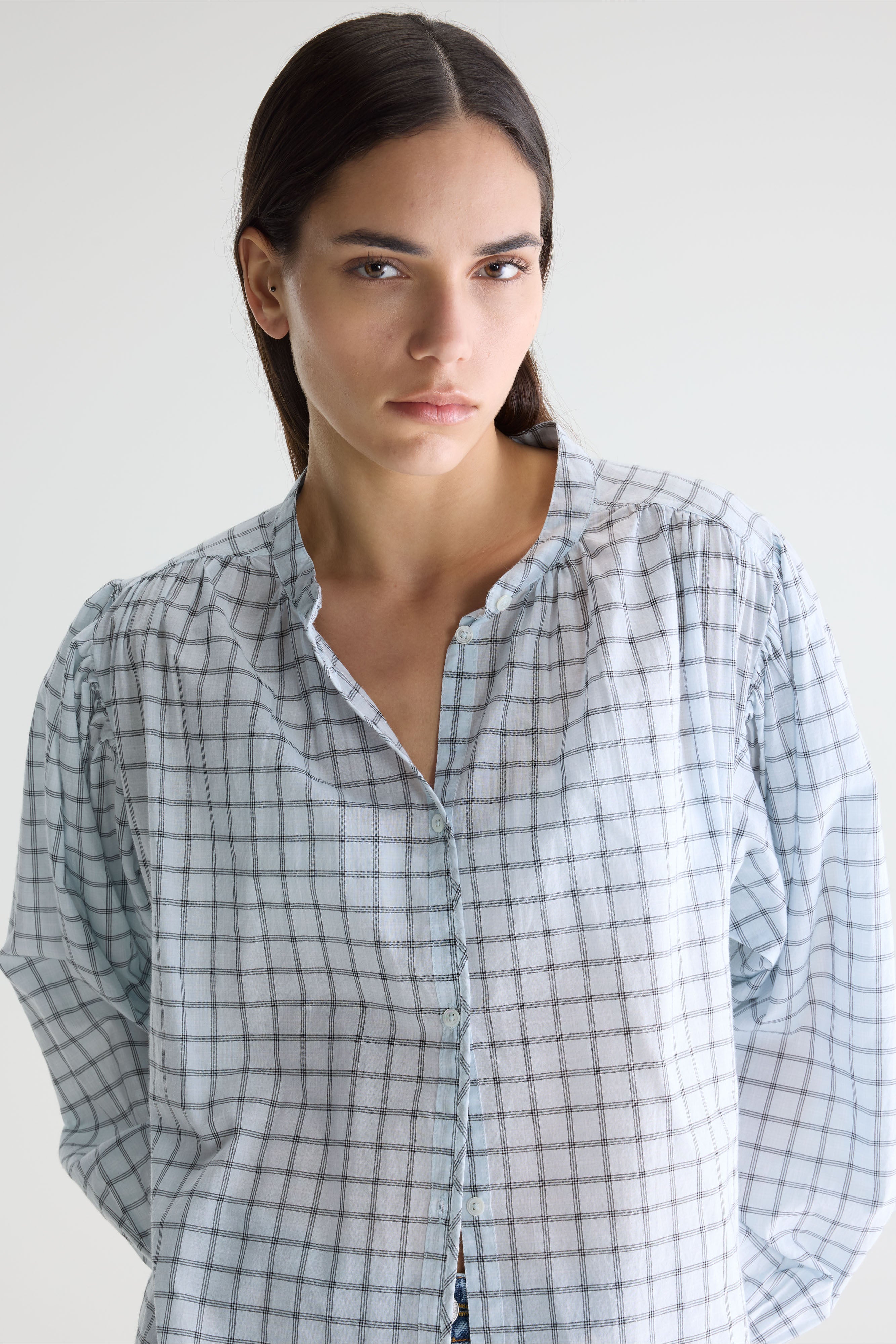 Cherry checked blouse (261 / W / CHECK B)