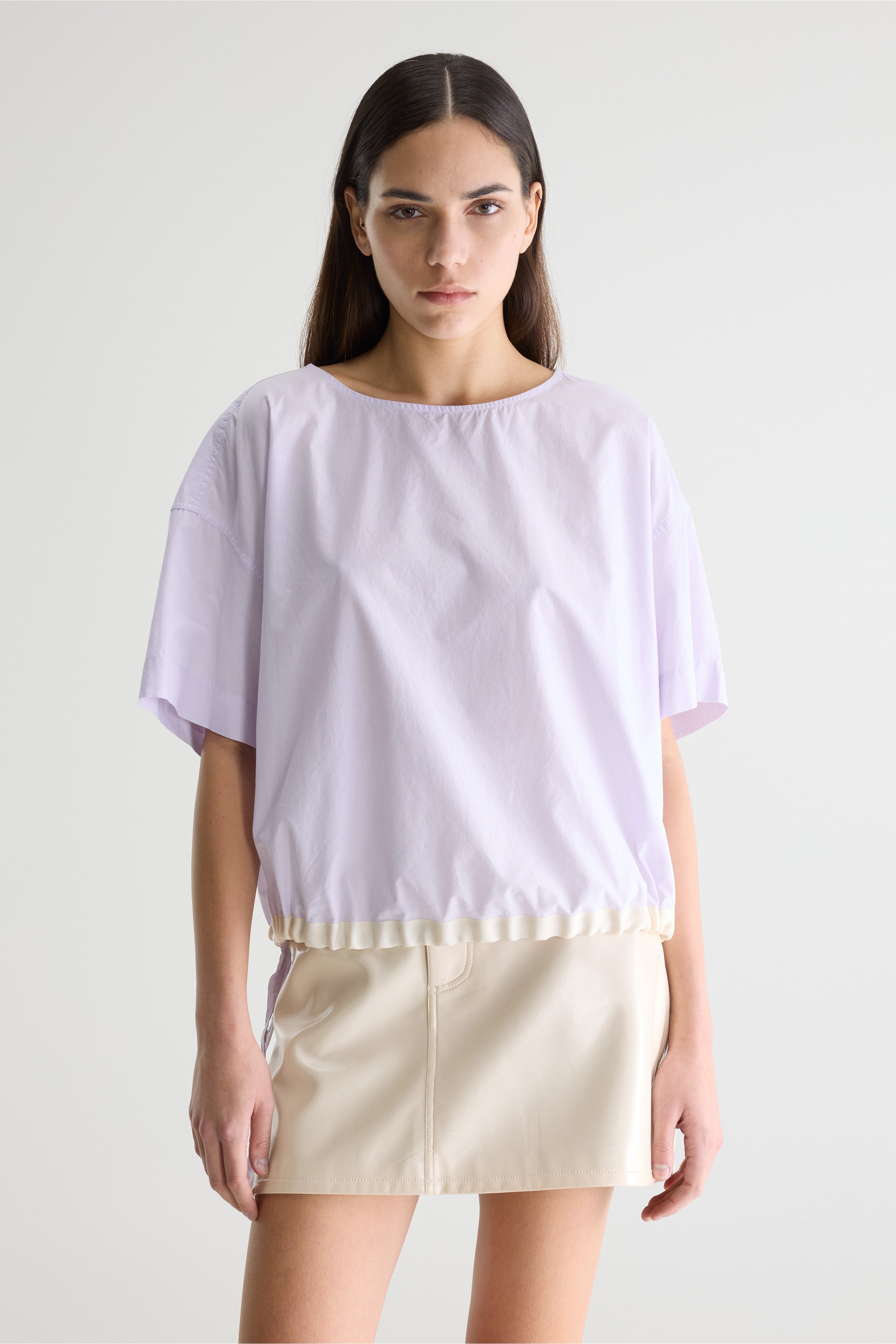 Gian Relaxed Blouse - Iris / White For Women | Bellerose