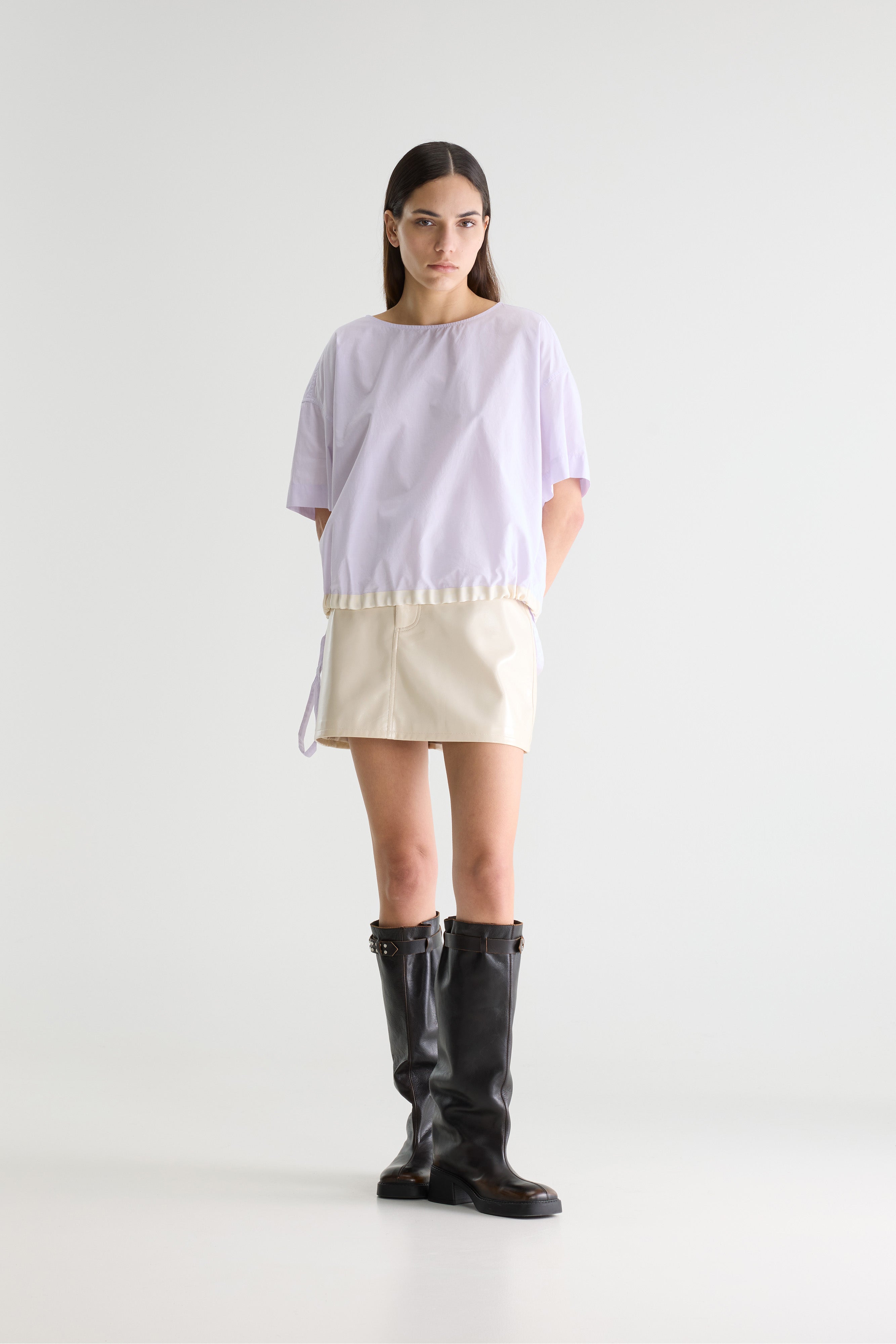 Gian Relaxed Blouse - Iris / White For Women | Bellerose