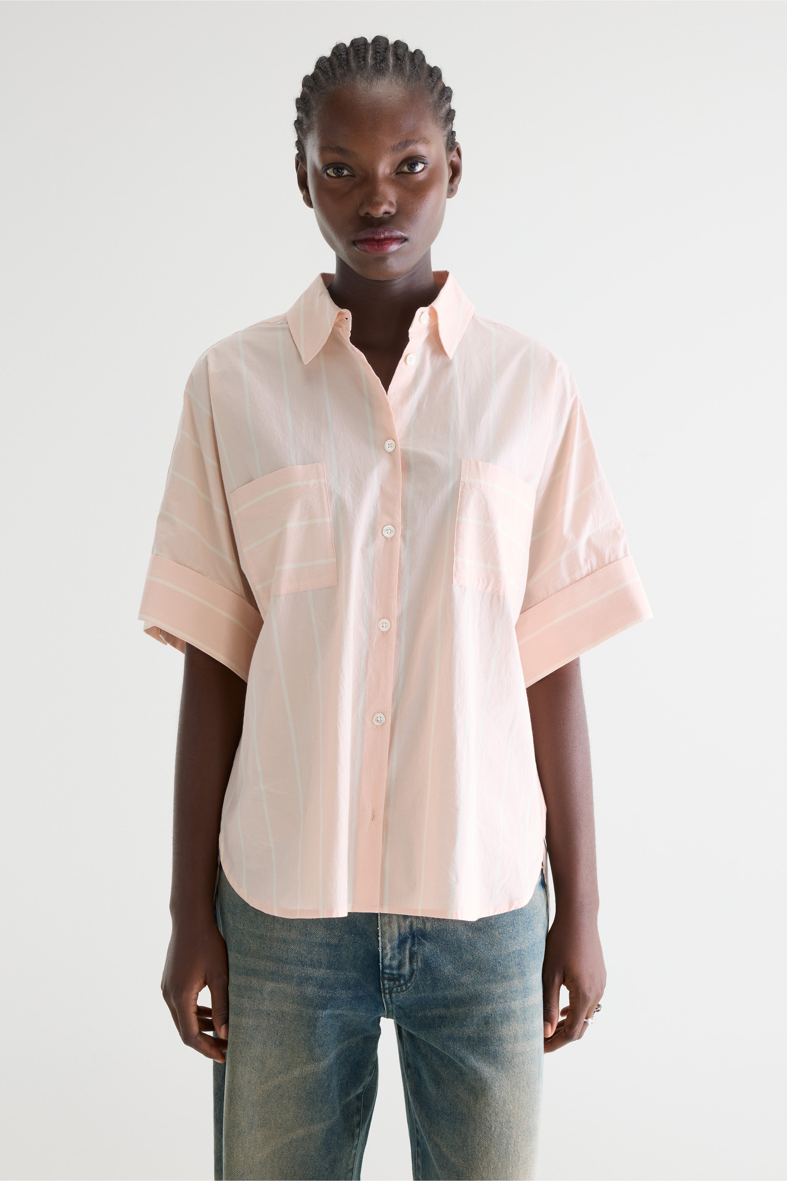 Jay Short-sleeve Shirt - Ballerine / Ecru For Women | Bellerose