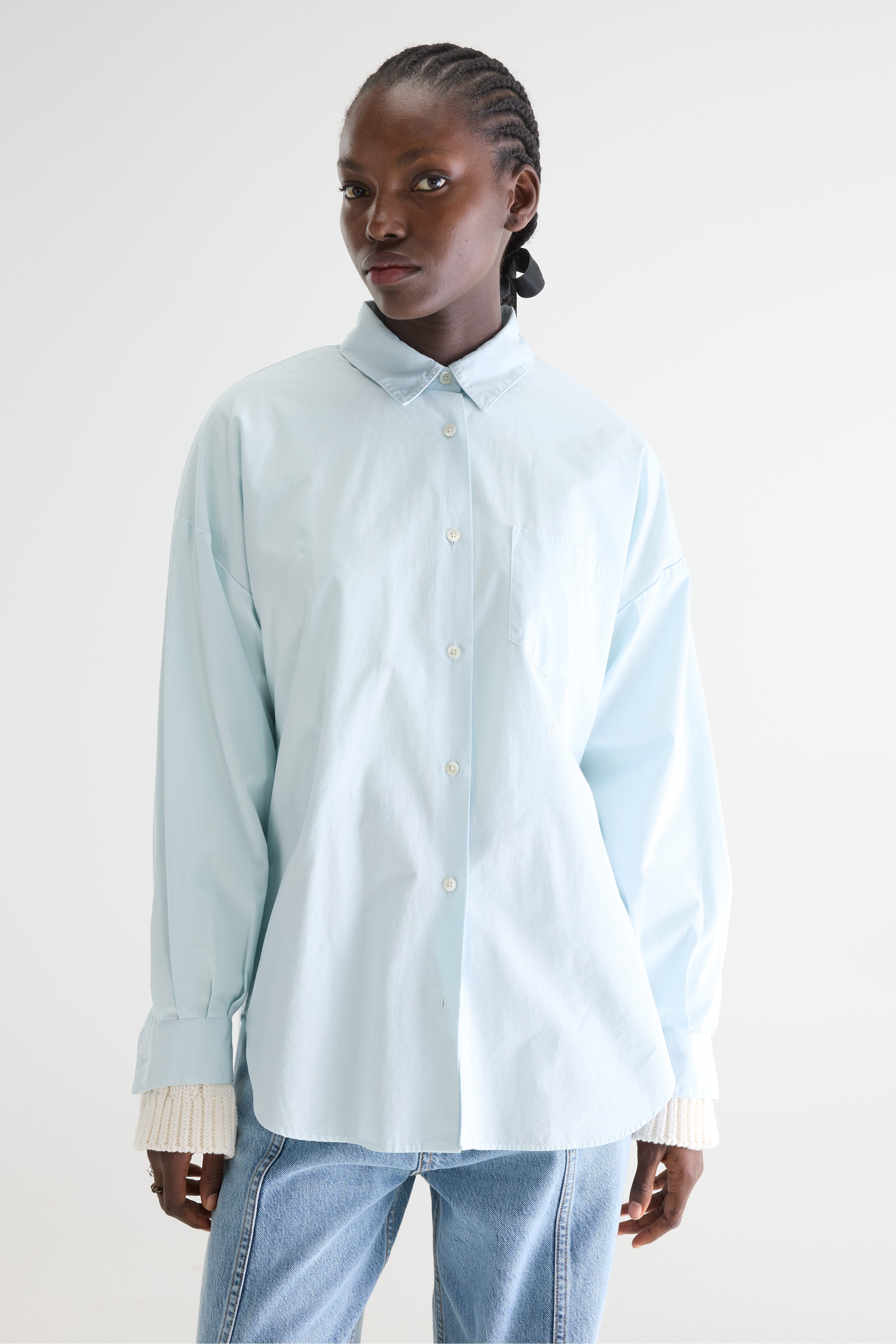 Giorgia Poplin Shirt - Frost For Women | Bellerose