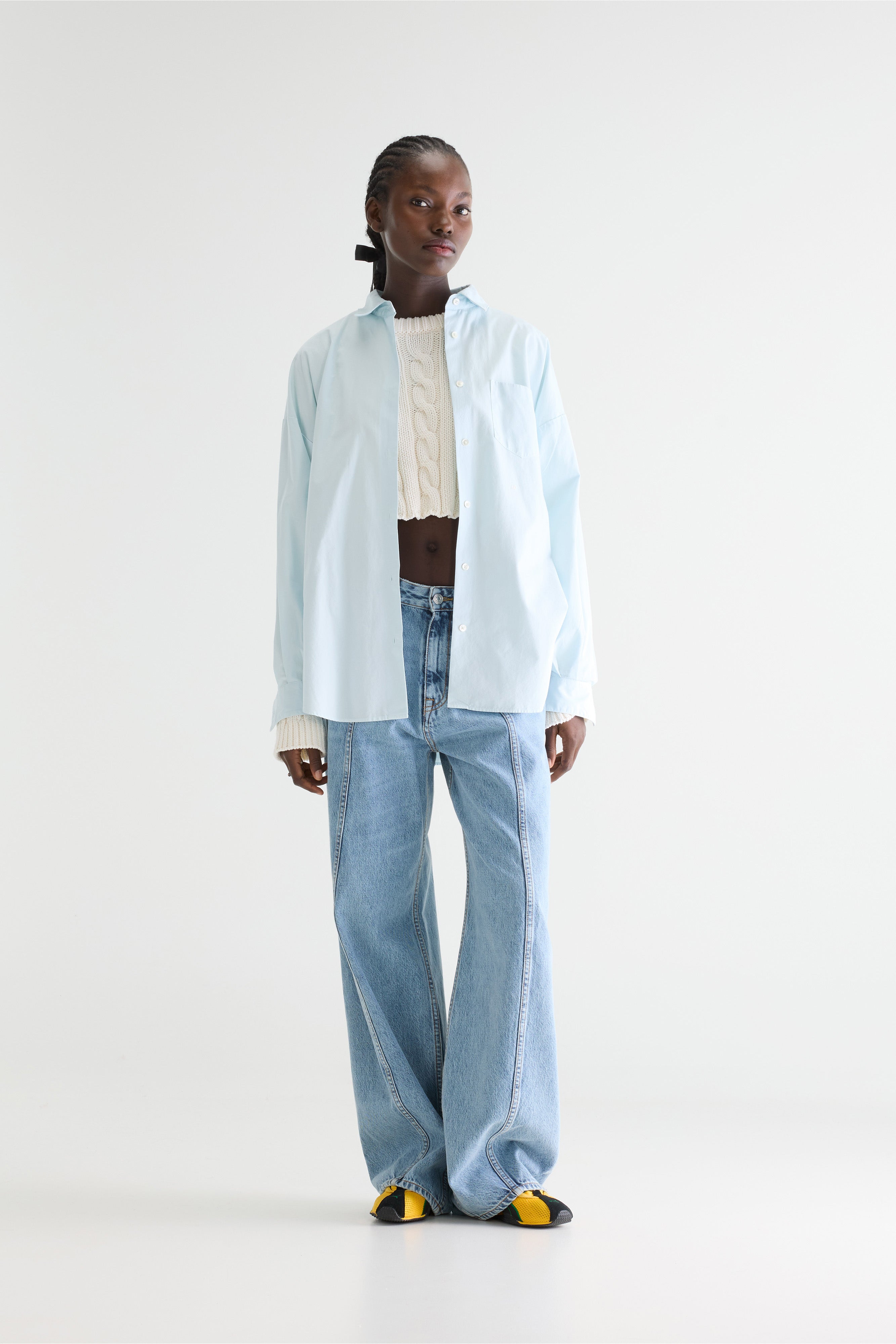Giorgia Poplin Shirt - Frost For Women | Bellerose