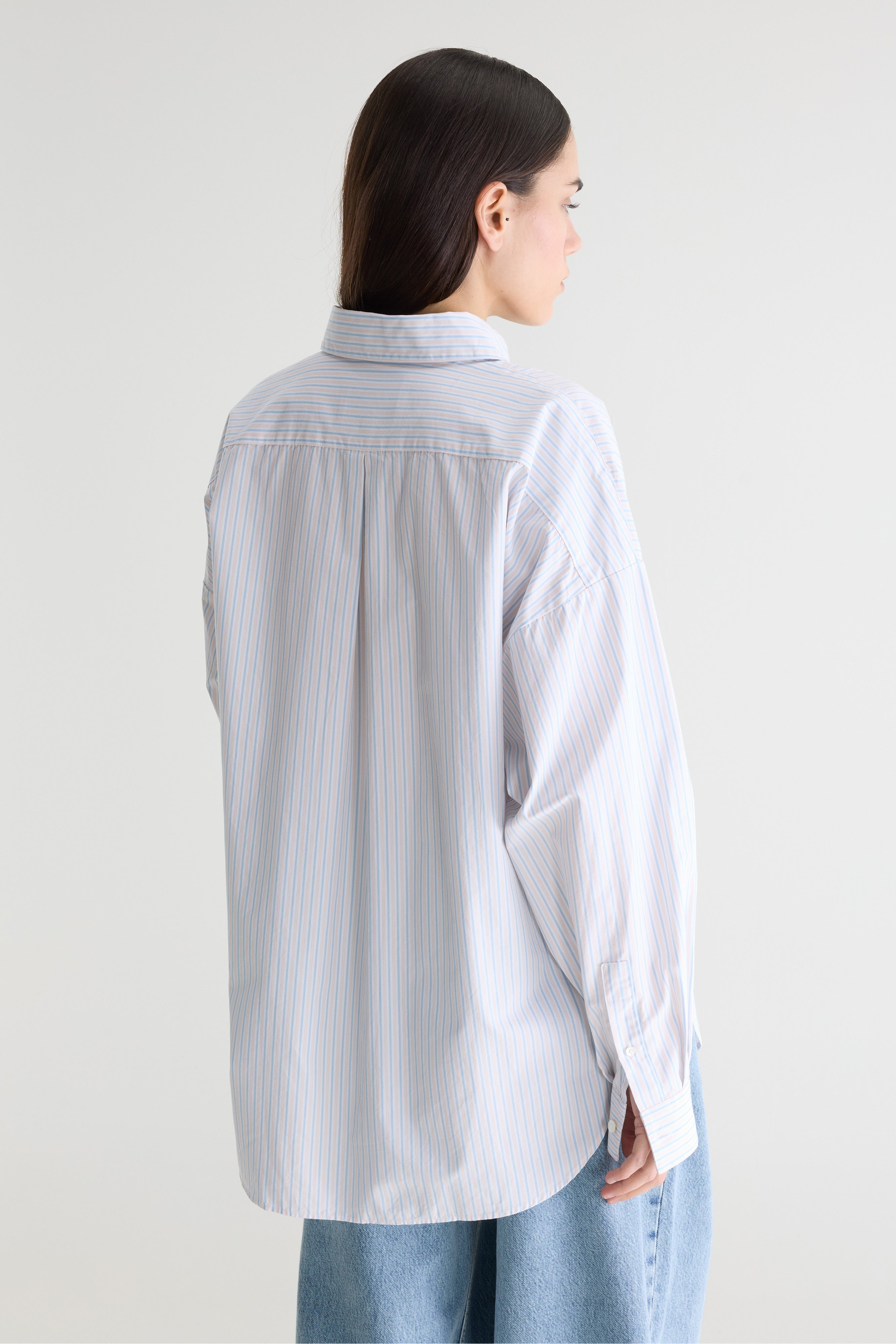 Giorgia Striped Poplin Shirt - Ballerine / Ice cube / White For Women | Bellerose