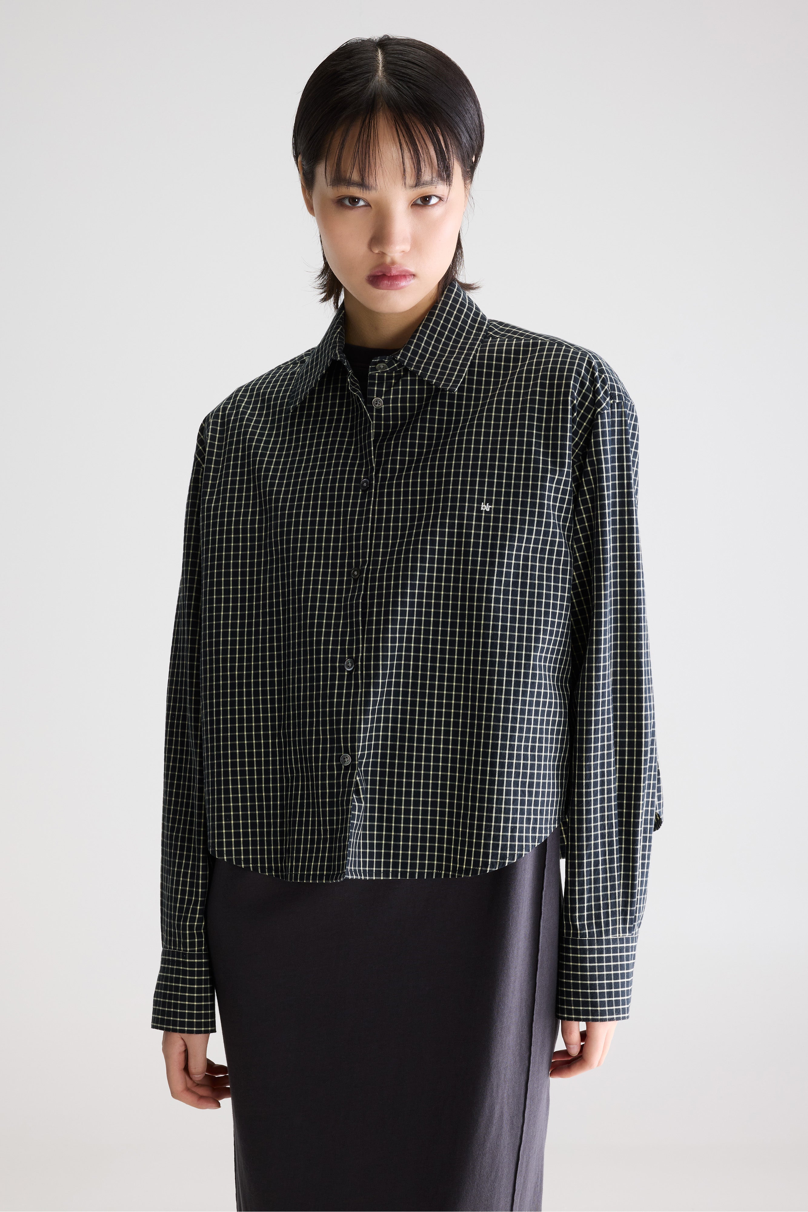 Johan Relaxed Shirt - Limelight / Navy For Women | Bellerose