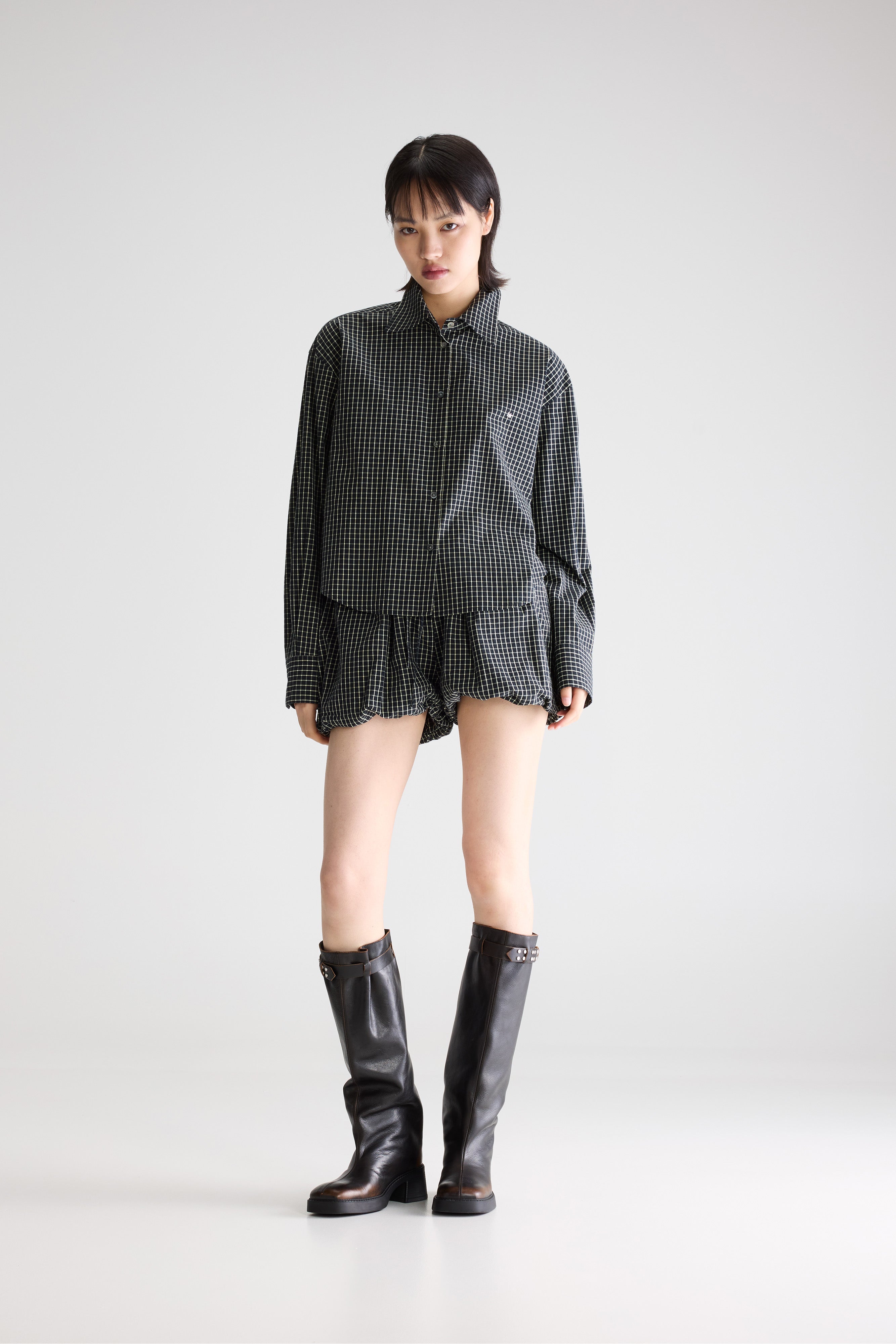Johan Relaxed Shirt - Limelight / Navy For Women | Bellerose