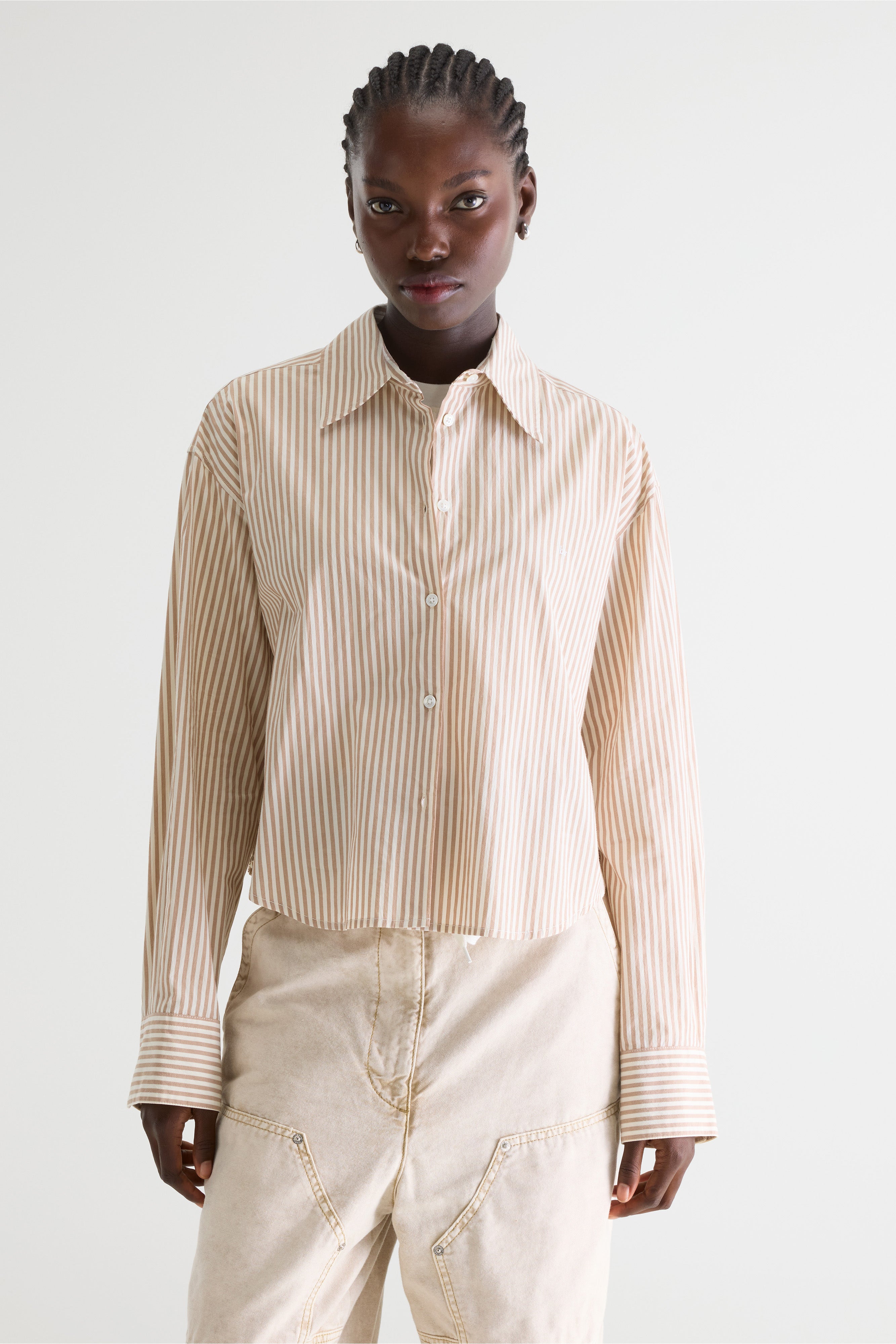 Johan Stripped Shirt - Ecru / Malt For Women | Bellerose