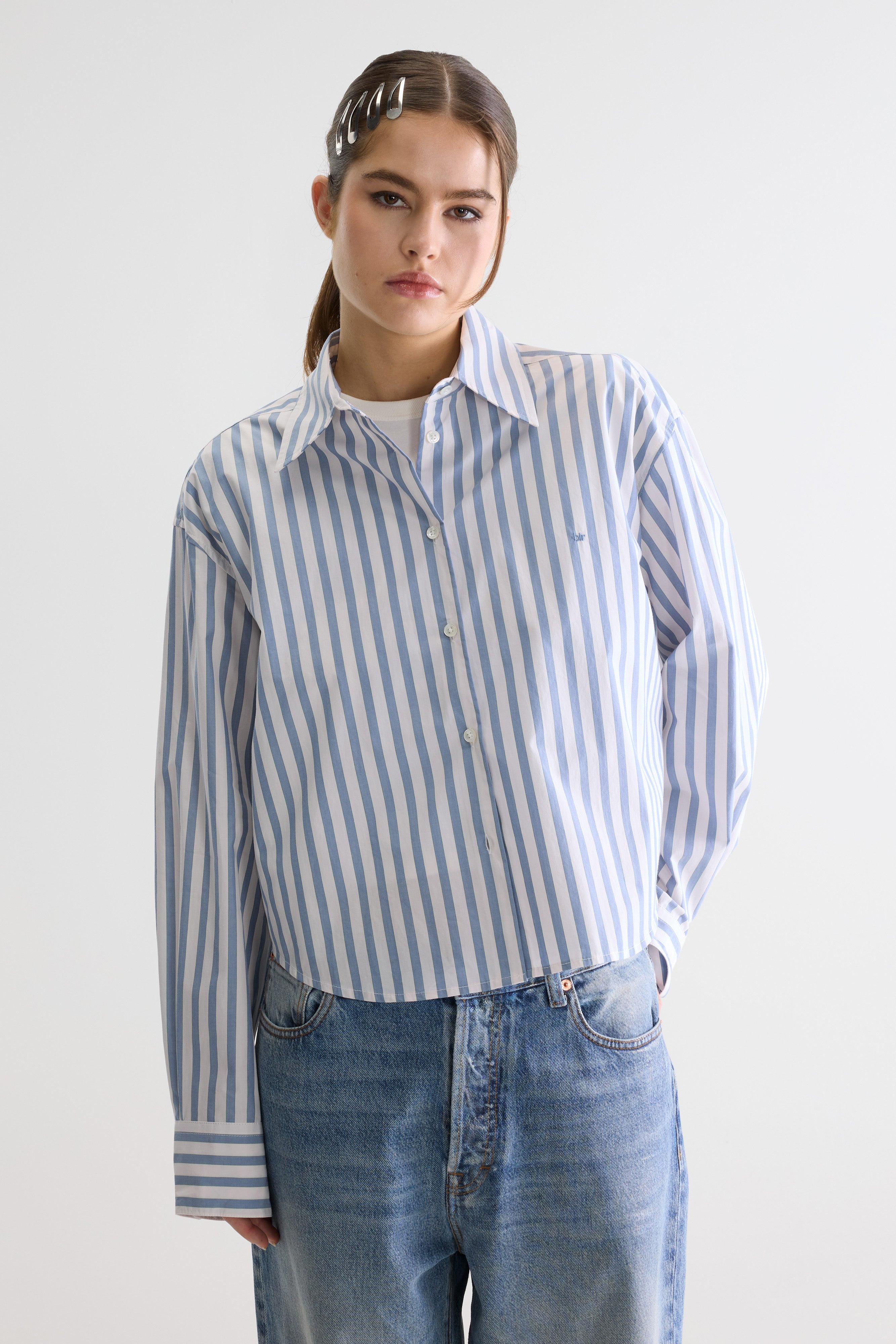Johan Stripped Shirt - Blue shirt / Ecru / Mystic For Women | Bellerose