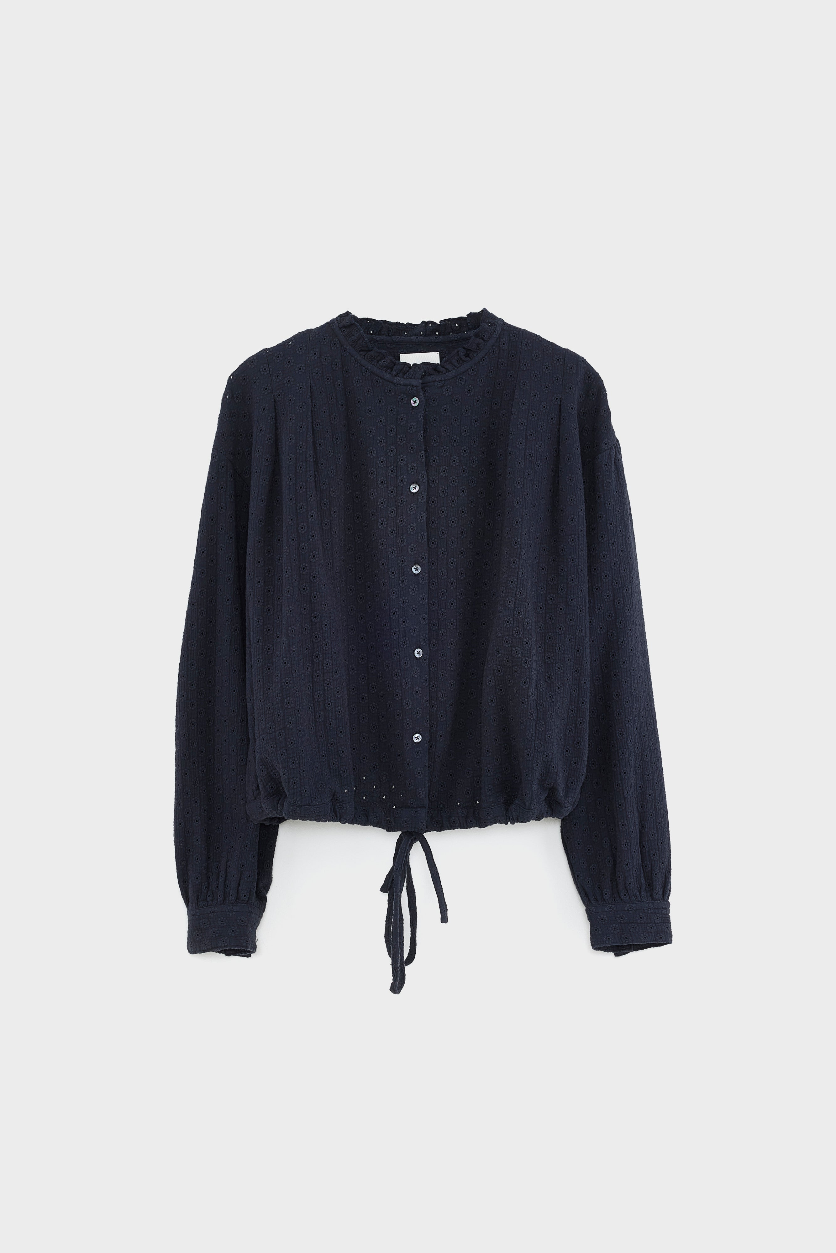 Chelsy embroidered blouse (261 / W / NAVY)