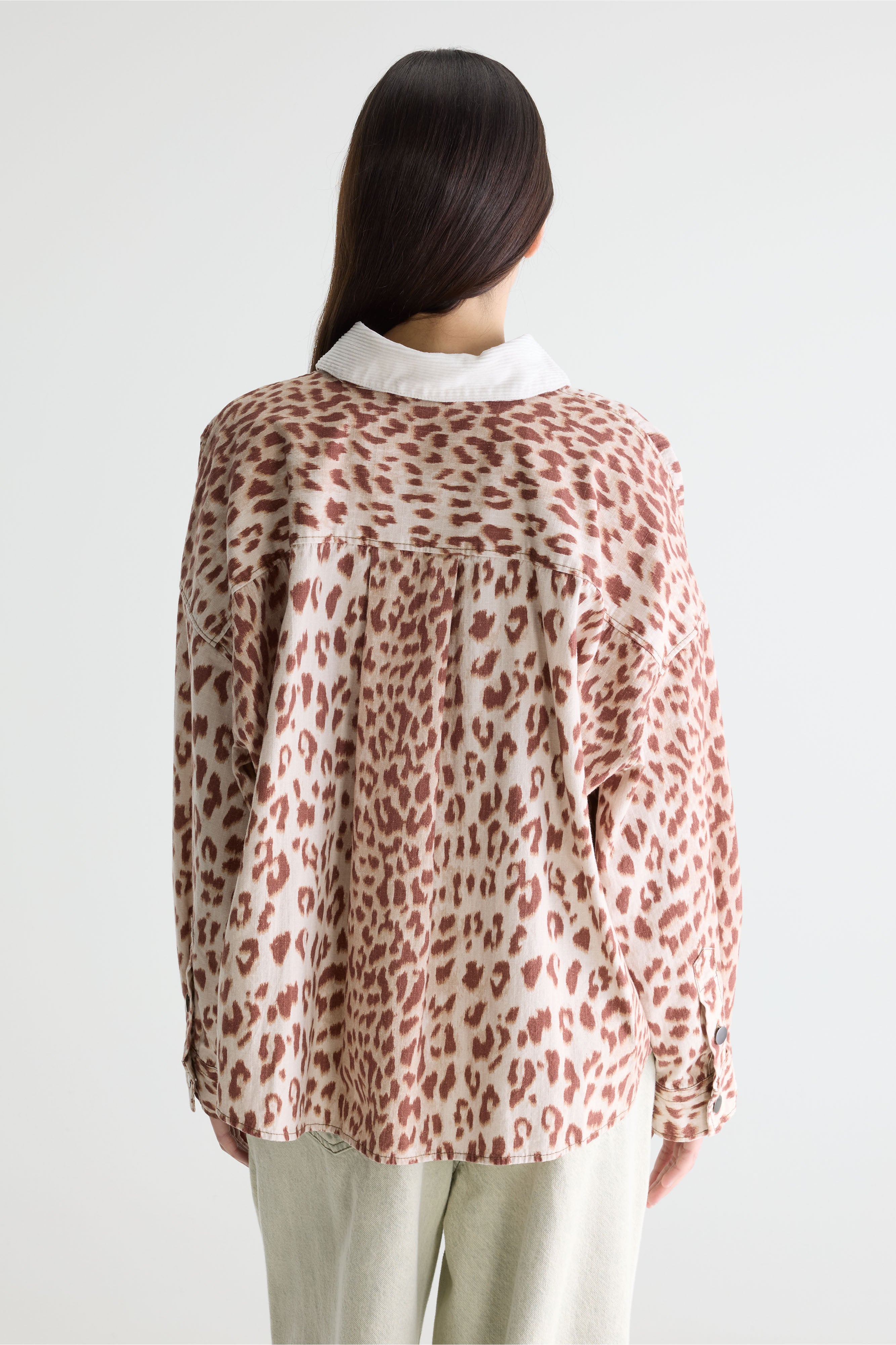 Wandy Leopard-print Overshirt - Cord / Cream / Latte For Women | Bellerose