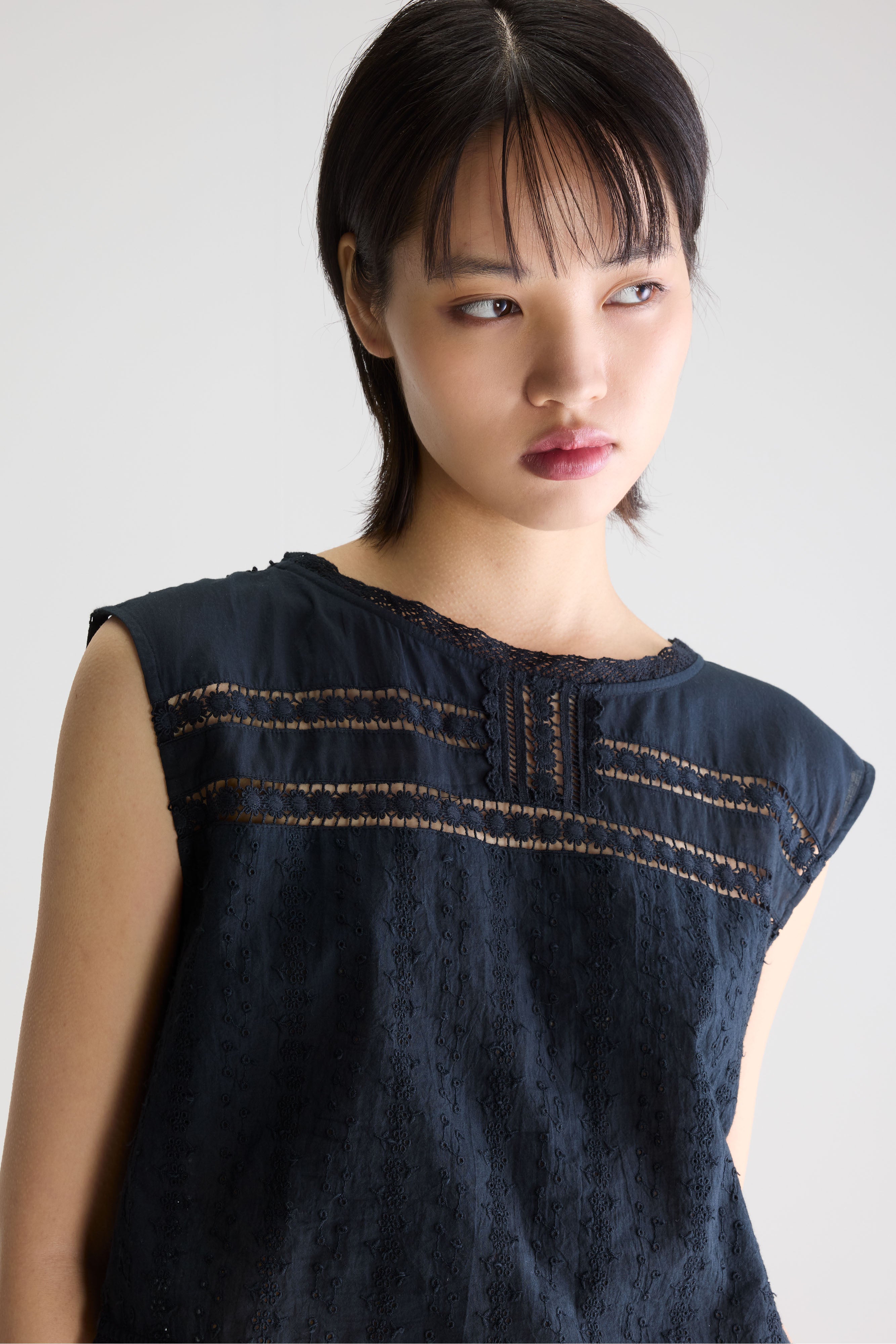 Blouse brodée Donna (261 / W / METEORITE)