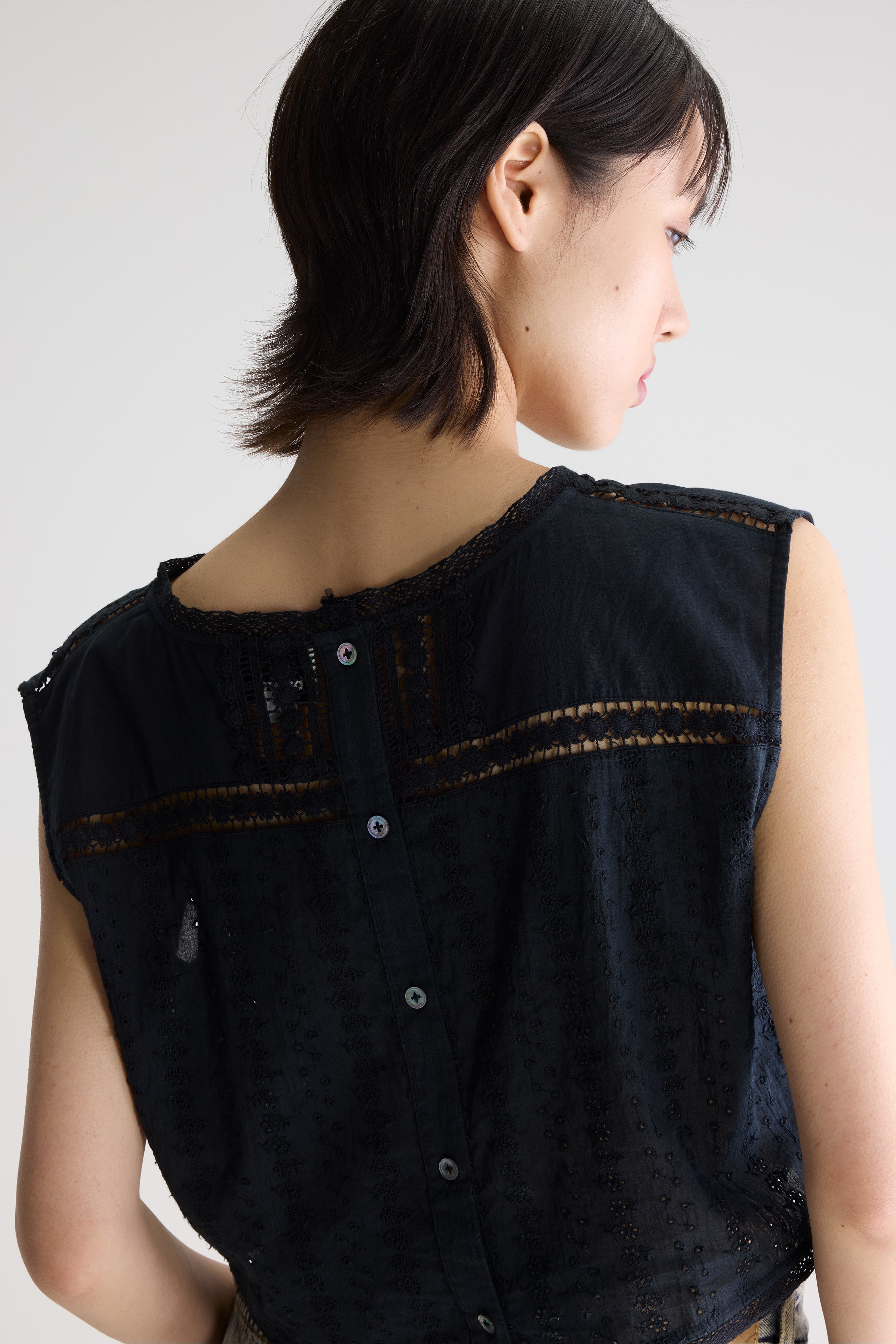 Blouse brodée Donna (261 / W / METEORITE)