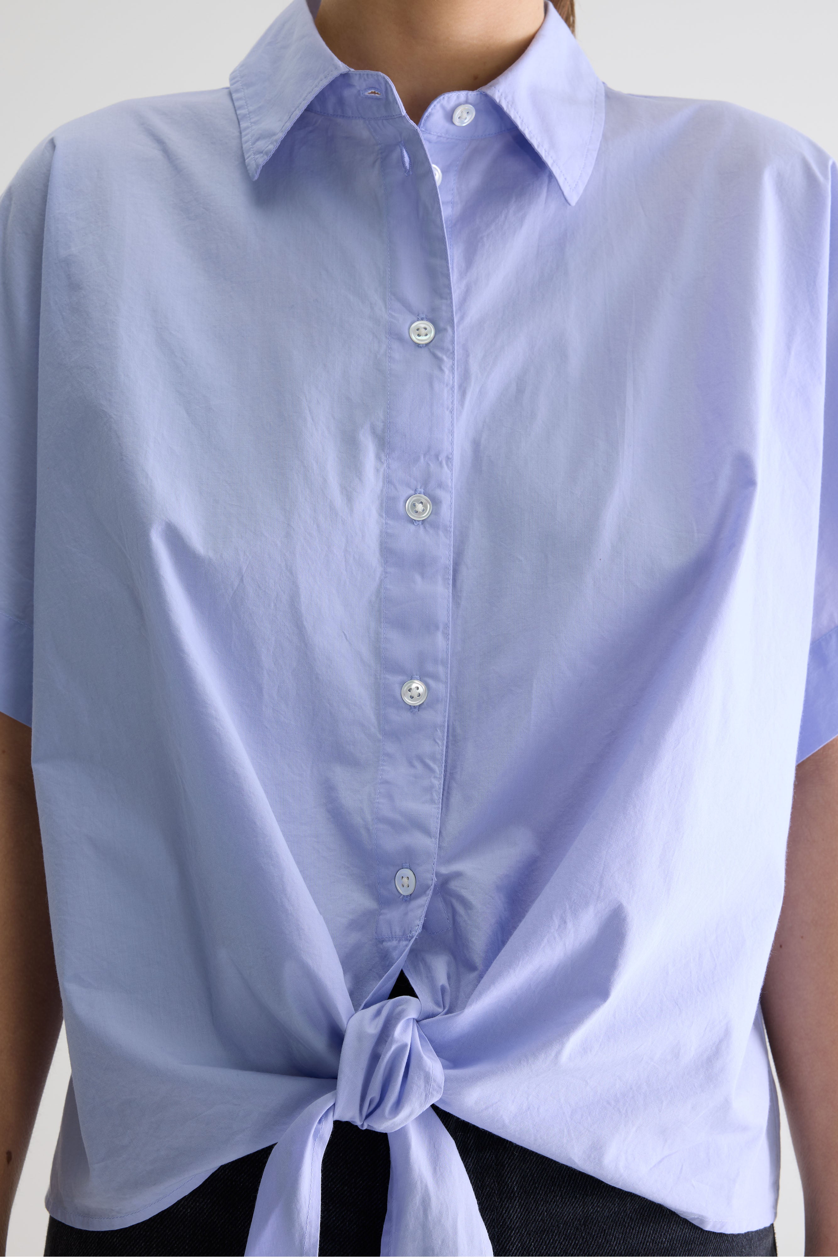 Coral tie-up blouse (261 / W / LAVENDER)